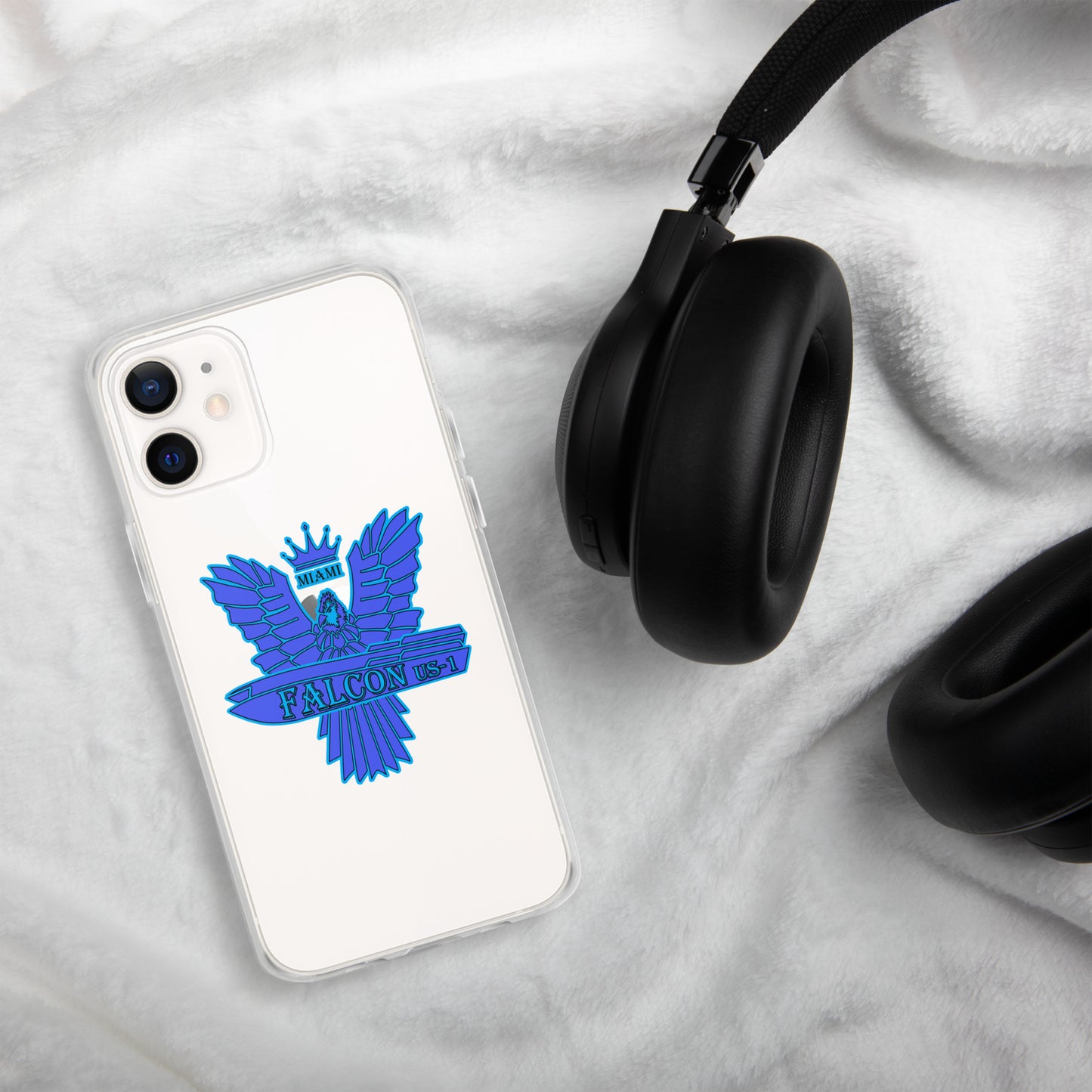 Clear Case for iPhone® - Falcon Blue Logo