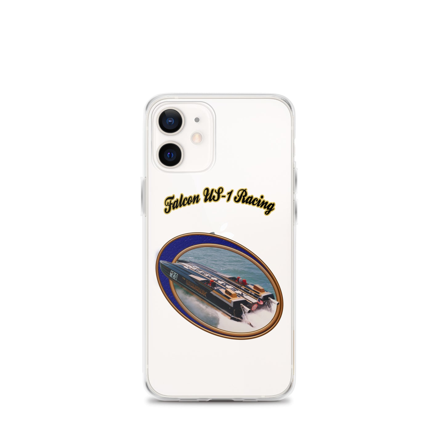 Clear Case for iPhone® - Race Boat with Falcon US-1 Racing