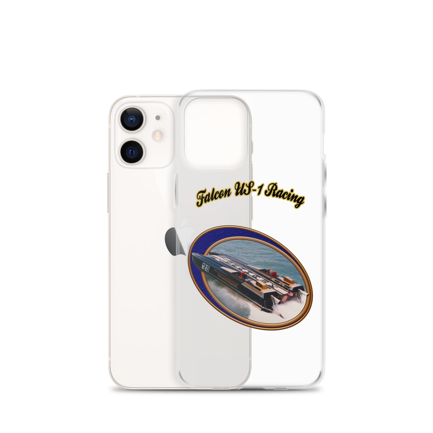 Clear Case for iPhone® - Race Boat with Falcon US-1 Racing