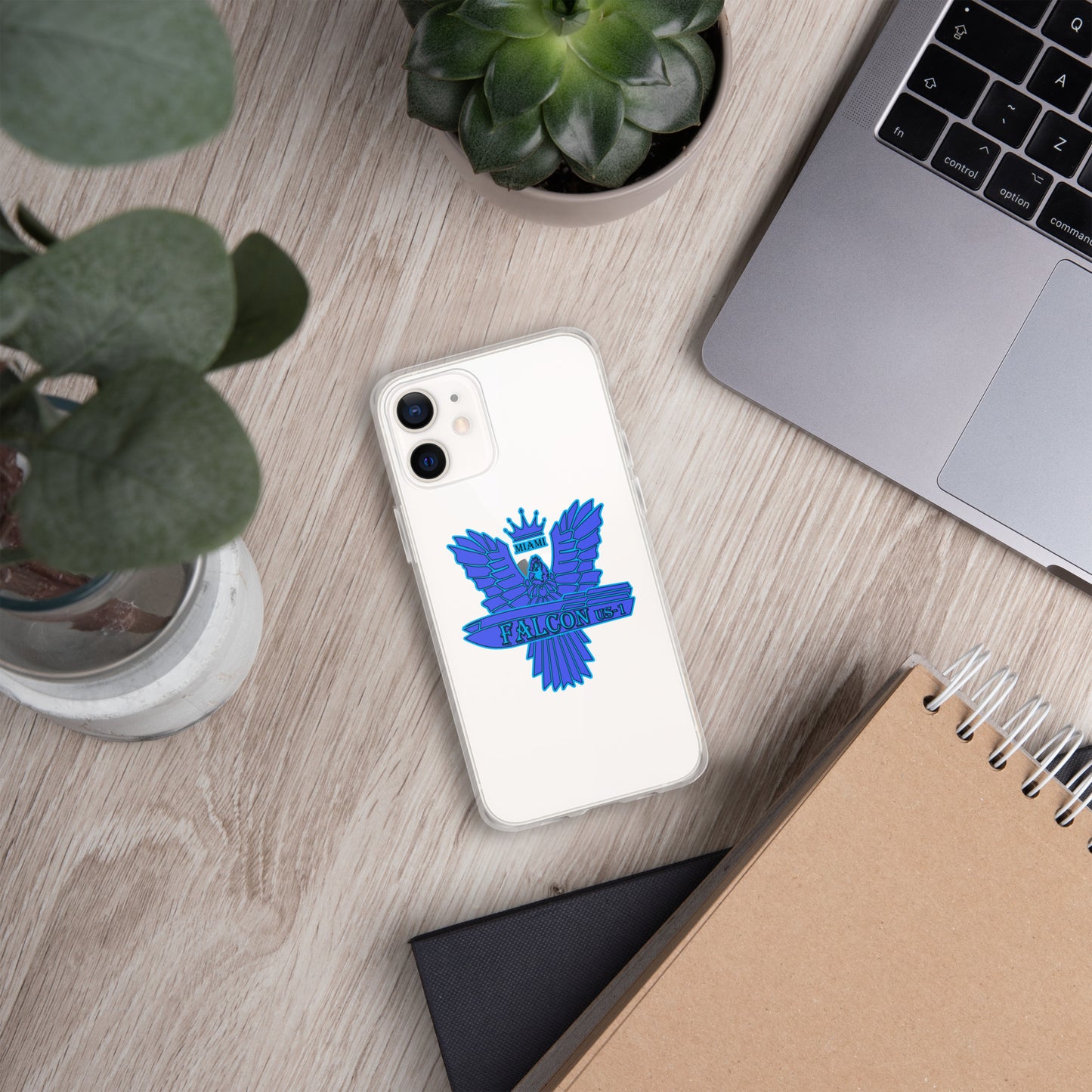 Clear Case for iPhone® - Falcon Blue Logo