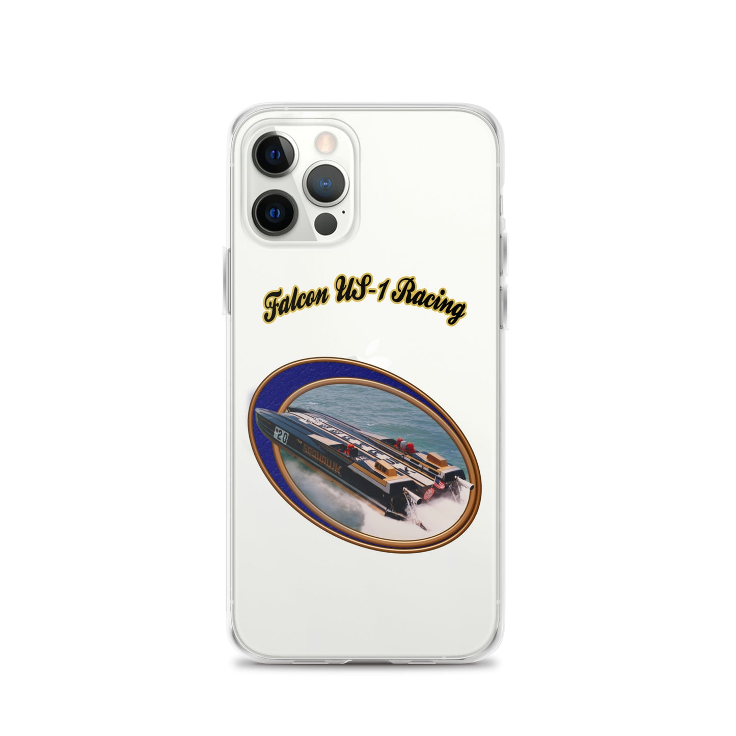 Clear Case for iPhone® - Race Boat with Falcon US-1 Racing
