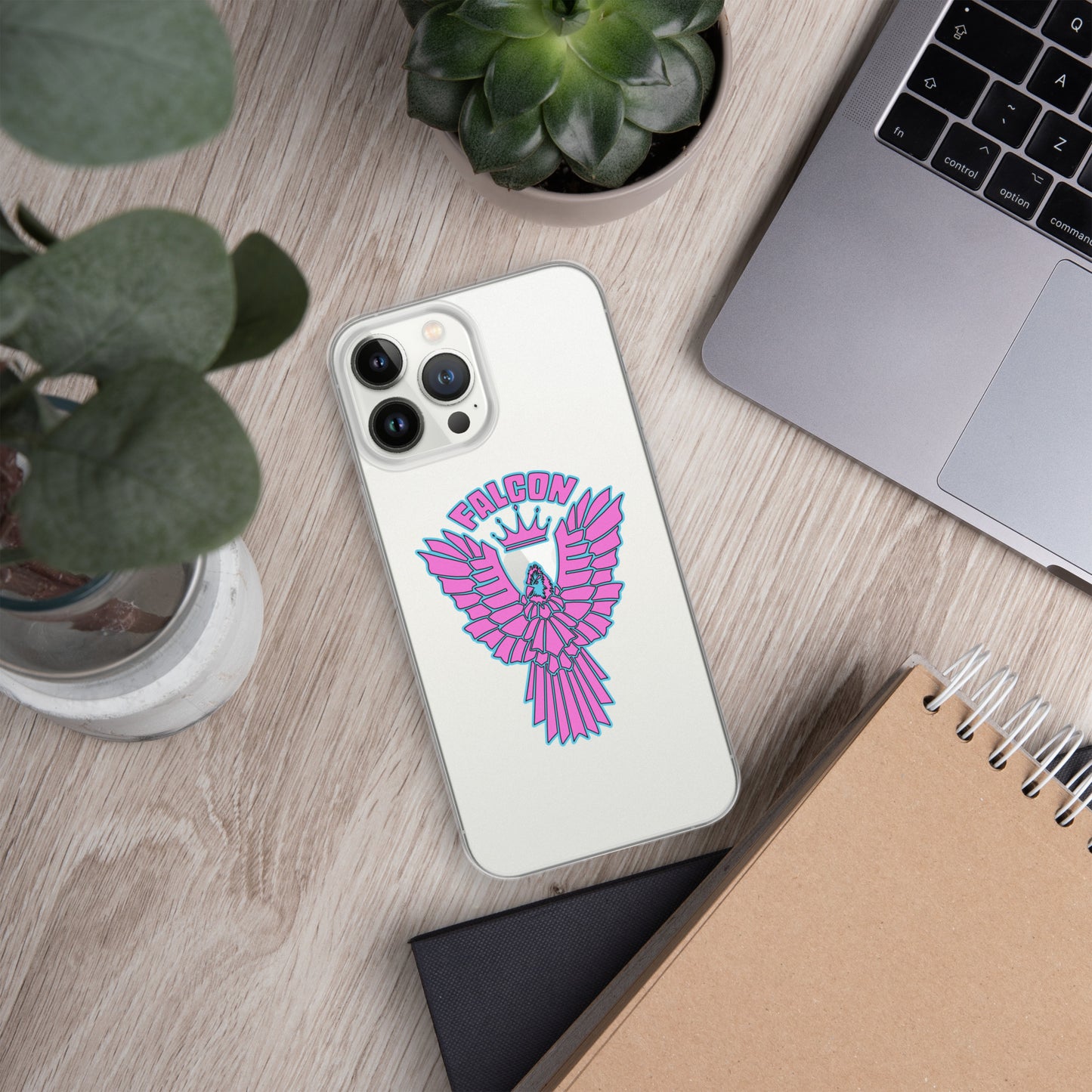 Clear Case for iPhone® - Falcon Retro Pink