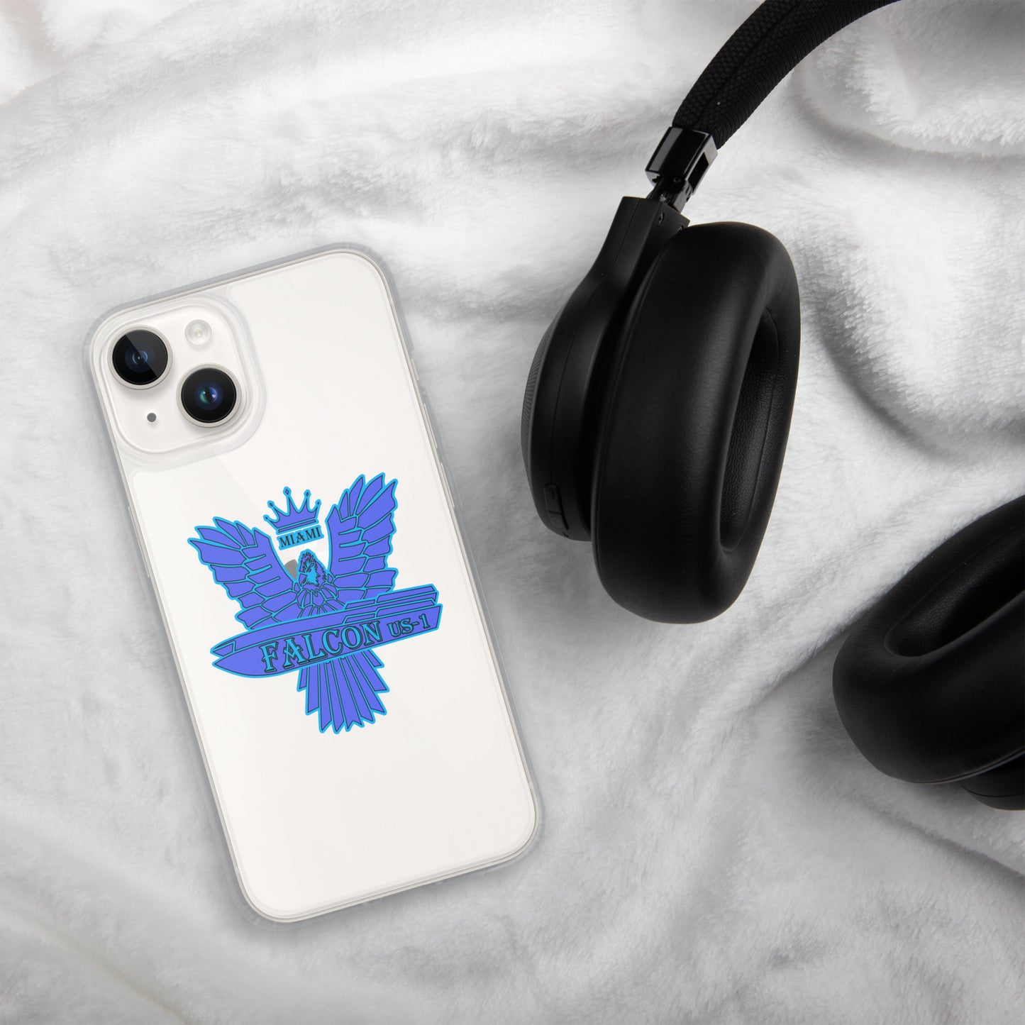 Clear Case for iPhone® - Falcon Blue Logo