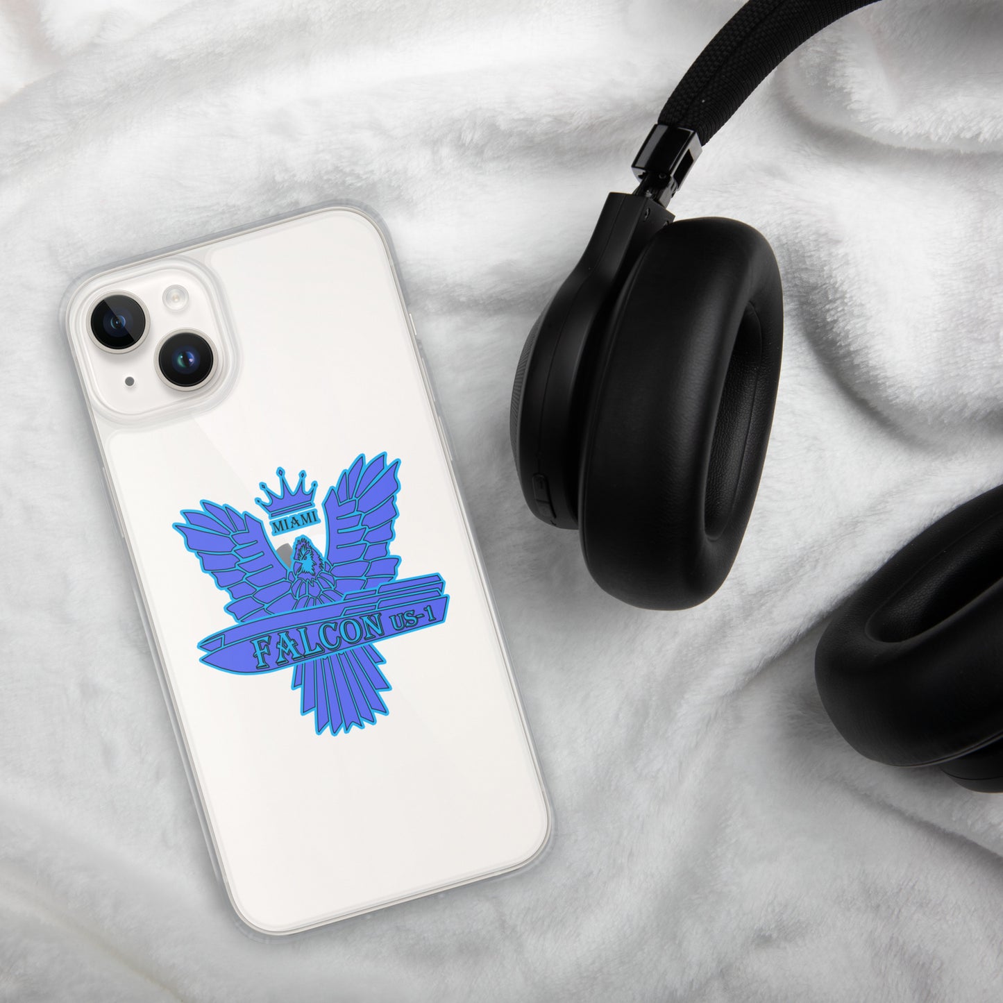 Clear Case for iPhone® - Falcon Blue Logo