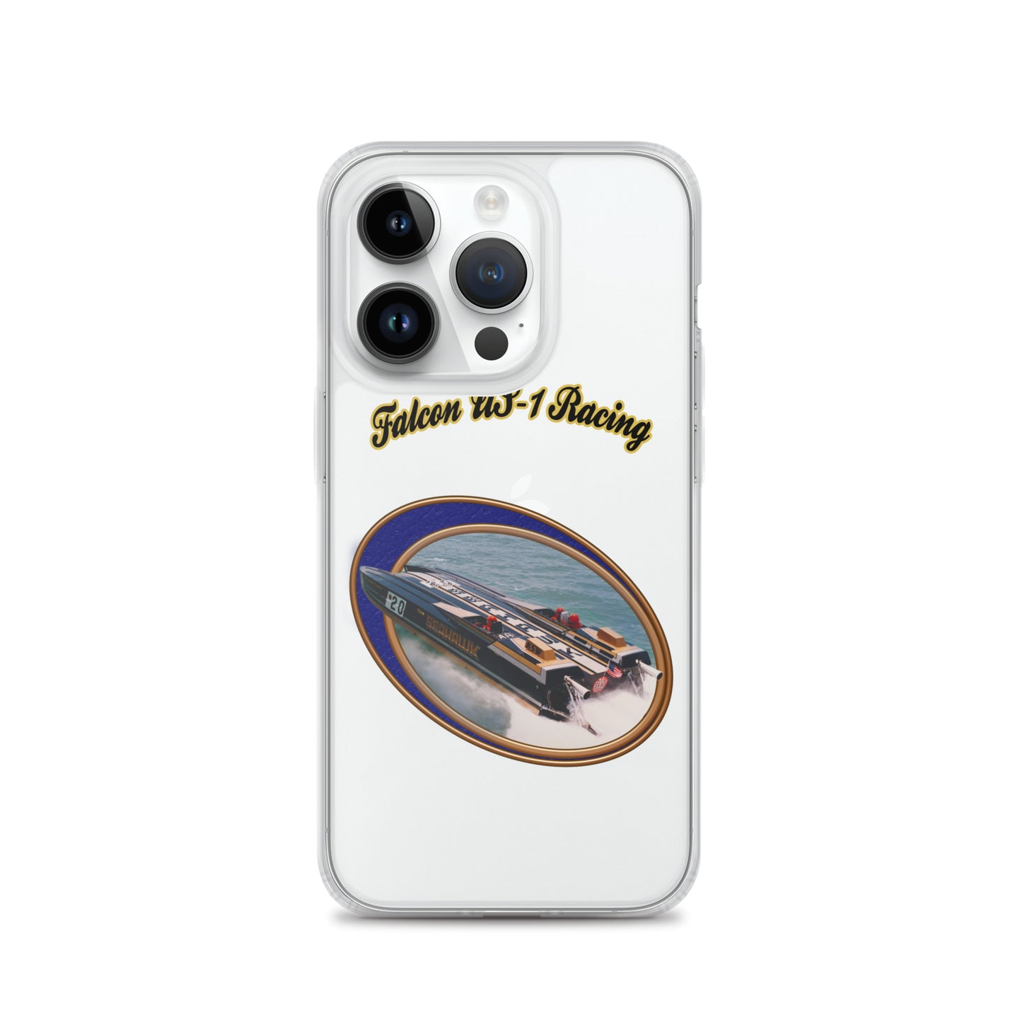 Clear Case for iPhone® - Race Boat with Falcon US-1 Racing