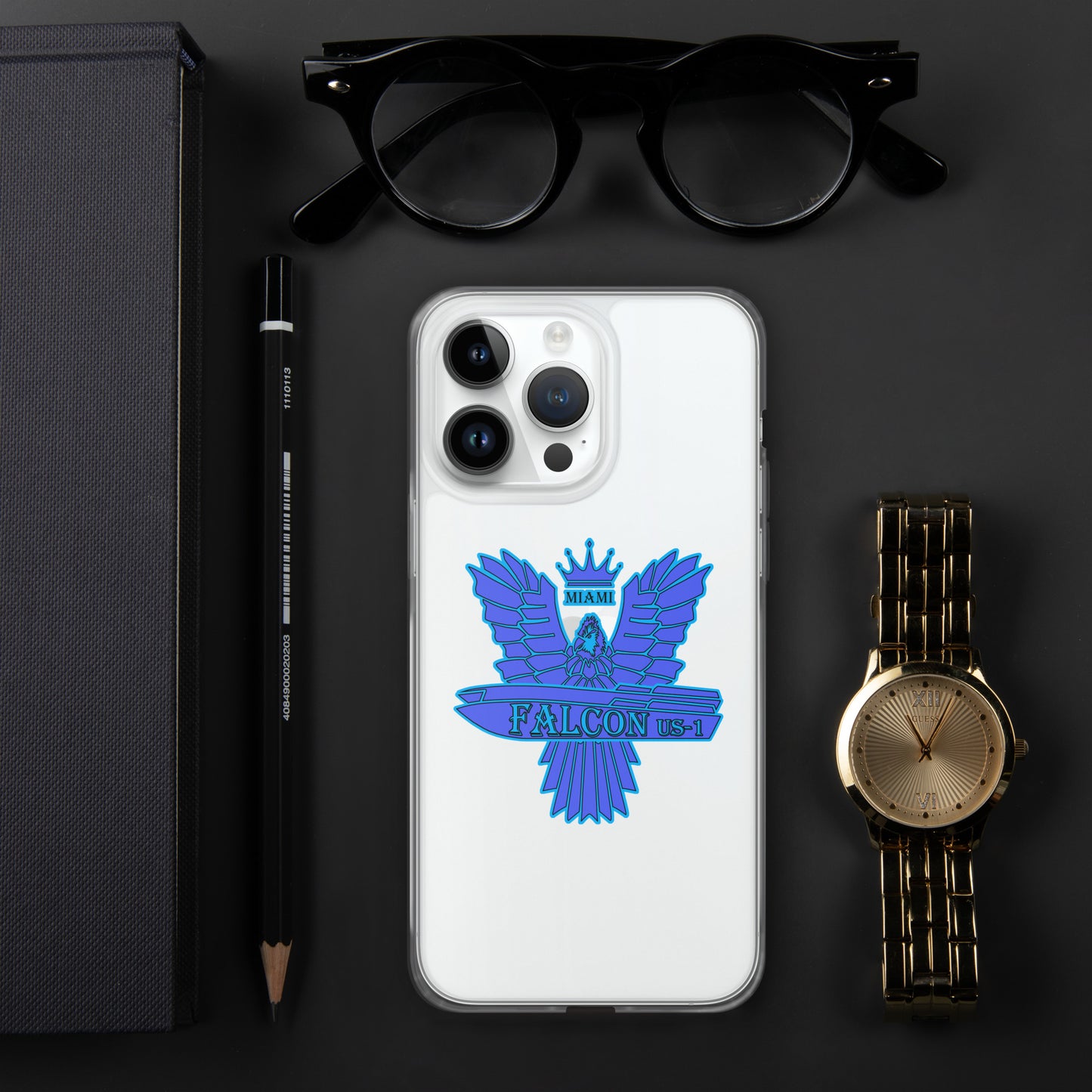 Clear Case for iPhone® - Falcon Blue Logo