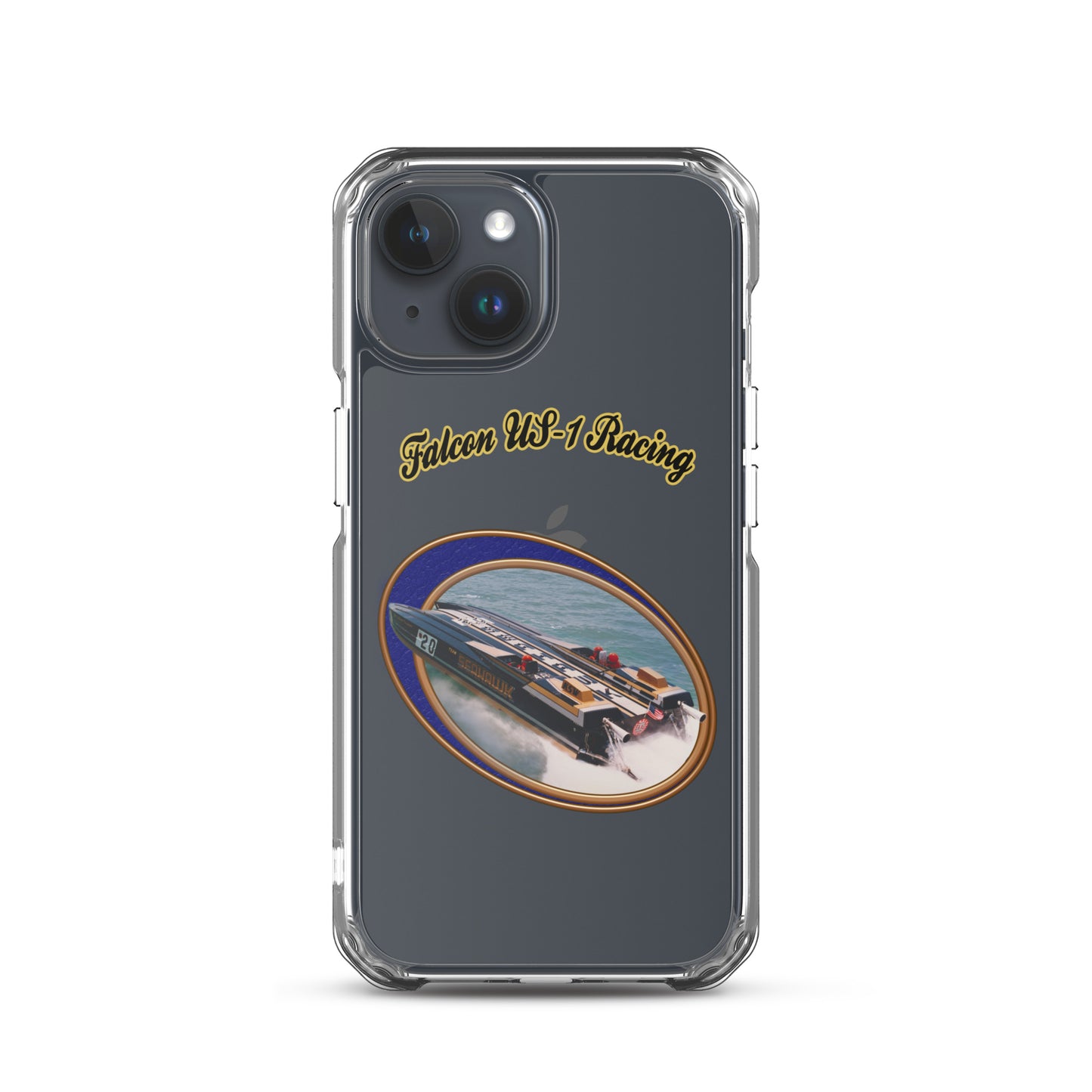 Clear Case for iPhone® - Race Boat with Falcon US-1 Racing