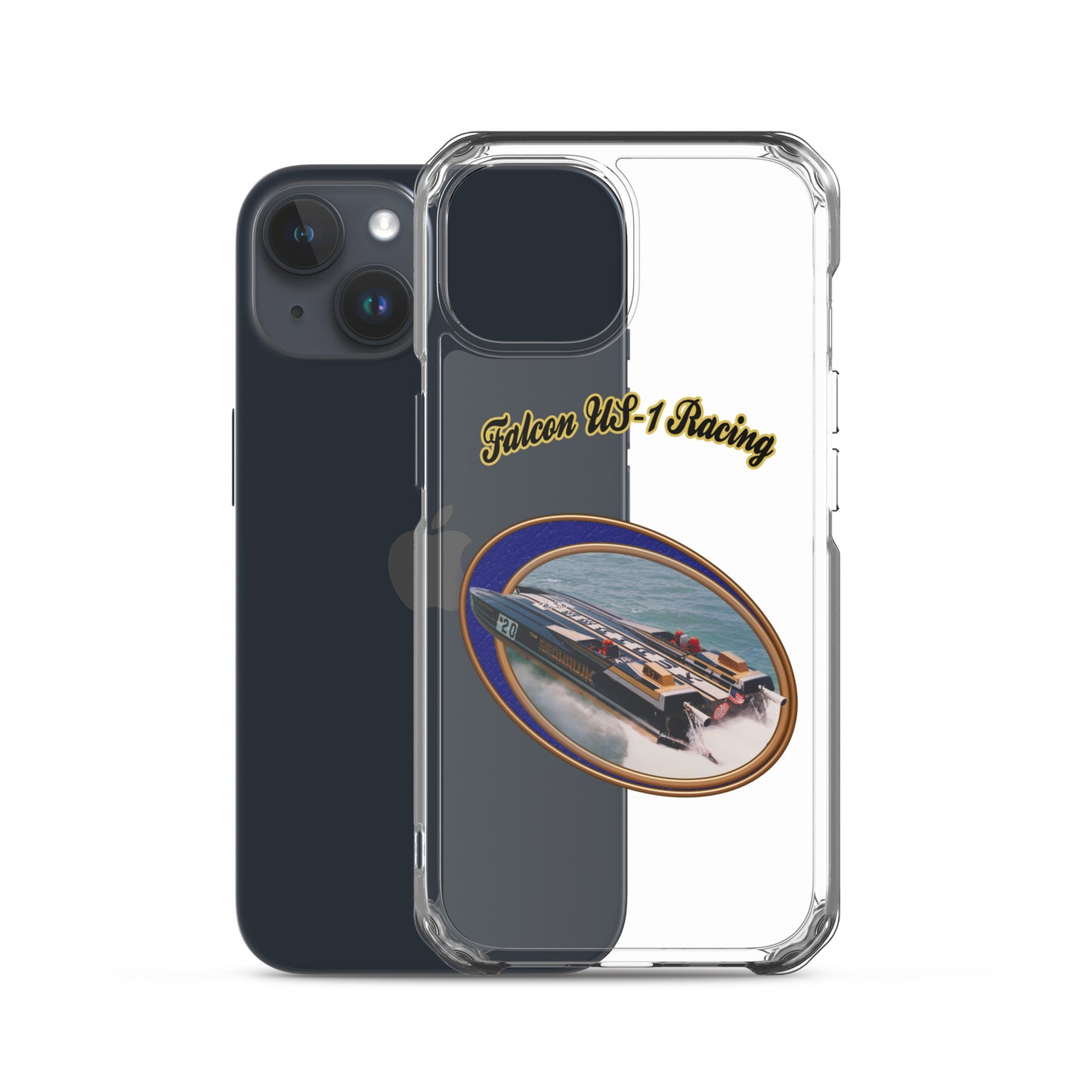 Clear Case for iPhone® - Race Boat with Falcon US-1 Racing