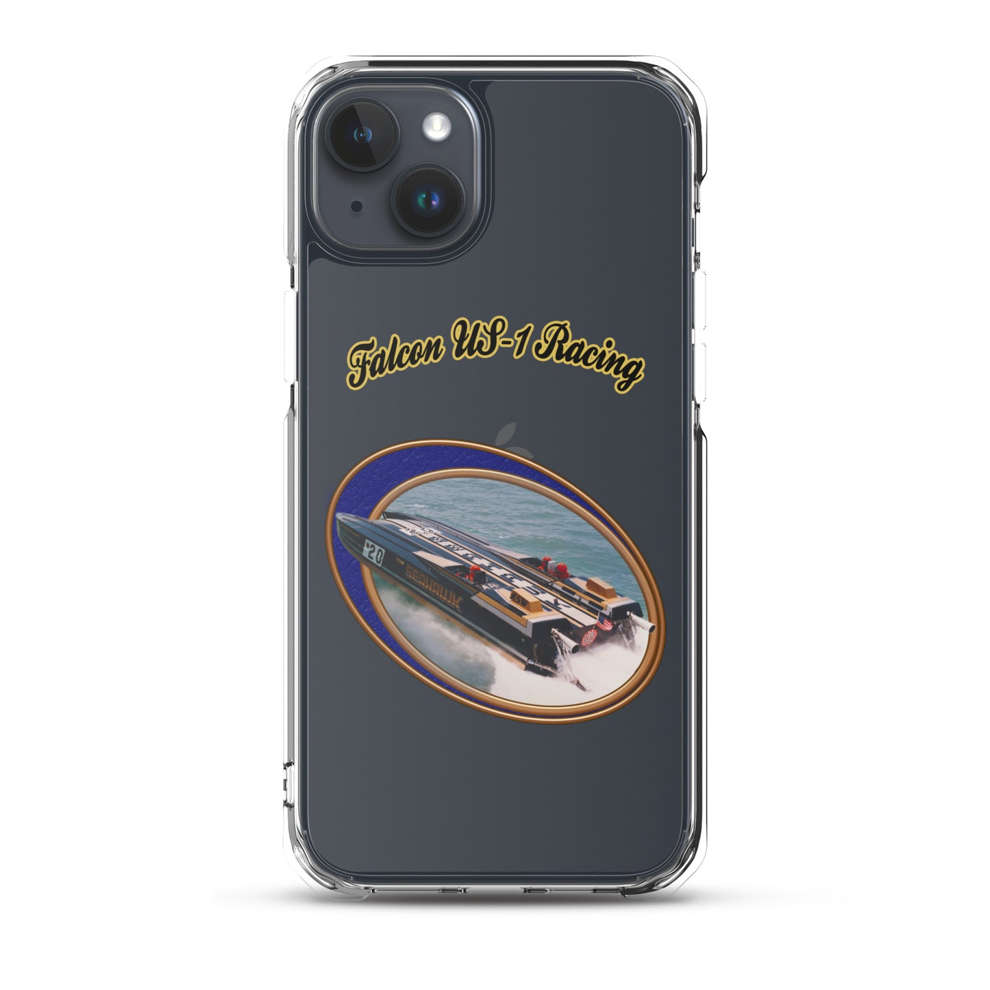 Clear Case for iPhone® - Race Boat with Falcon US-1 Racing