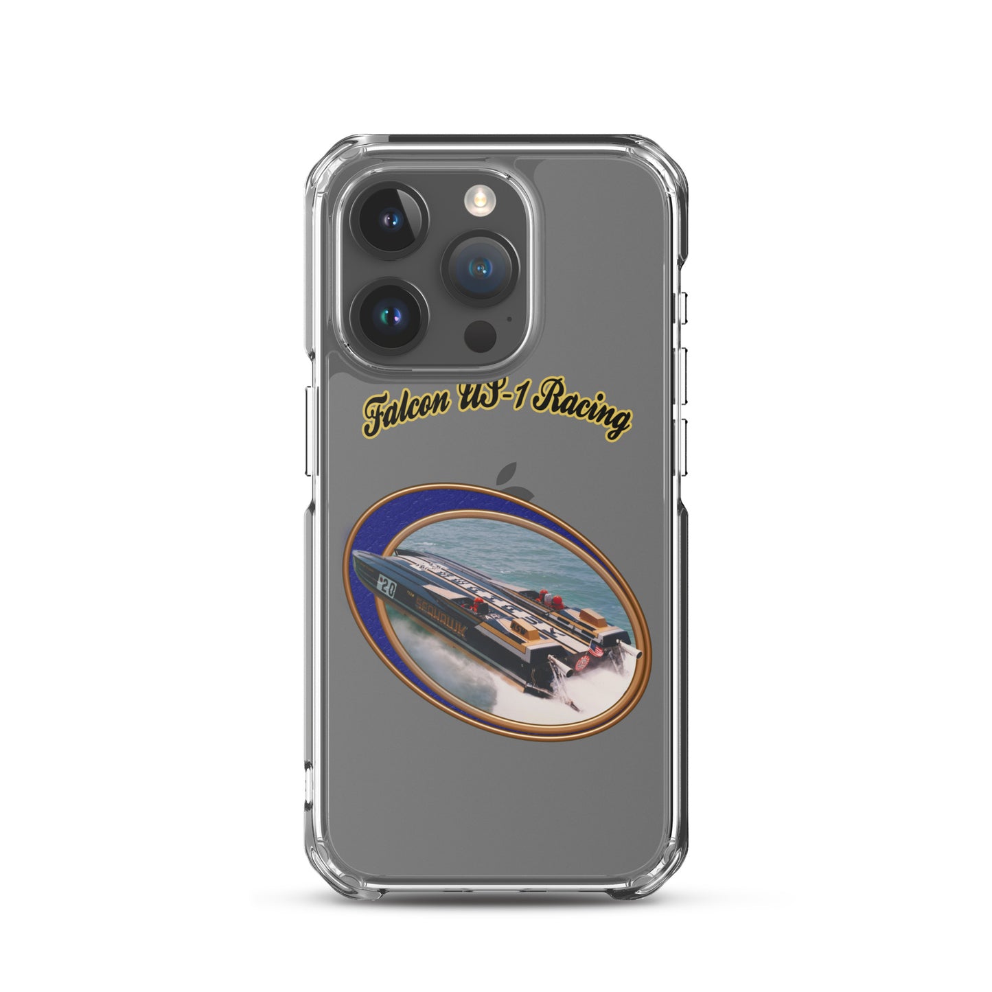 Clear Case for iPhone® - Race Boat with Falcon US-1 Racing