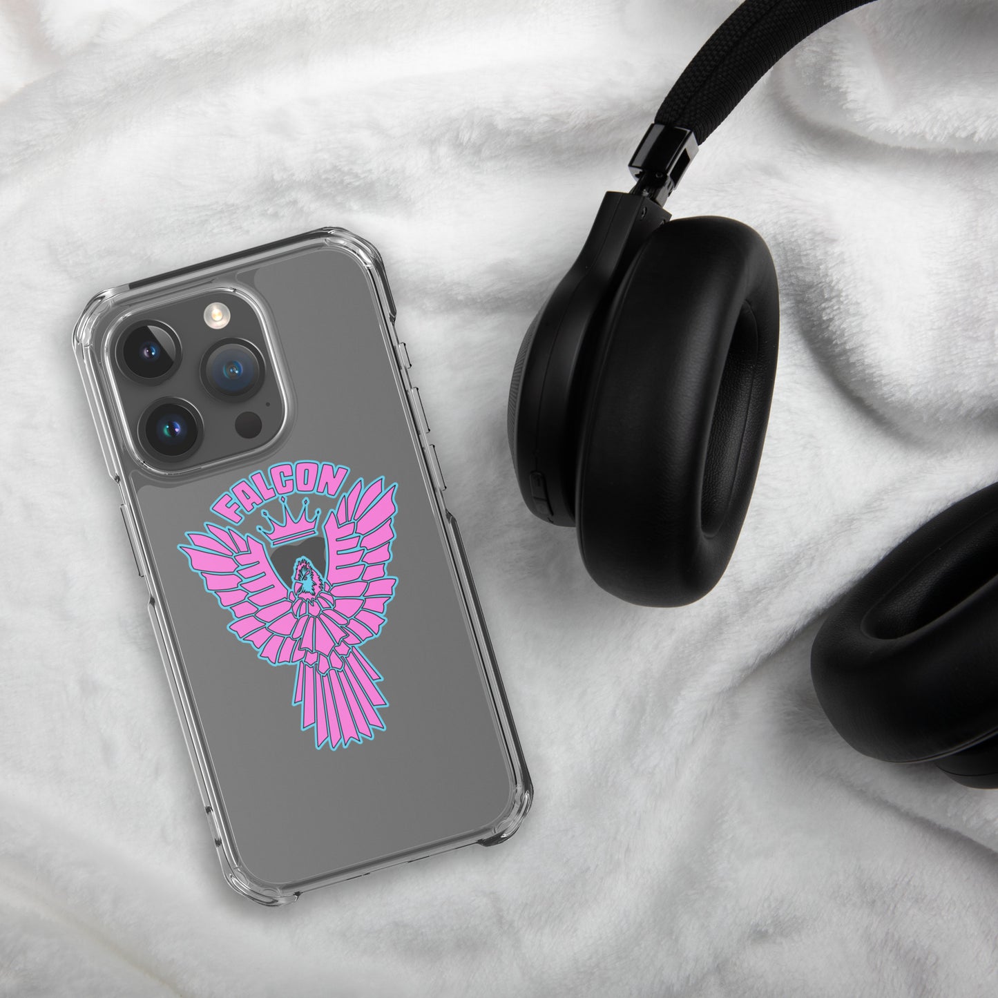 Clear Case for iPhone® - Falcon Retro Pink