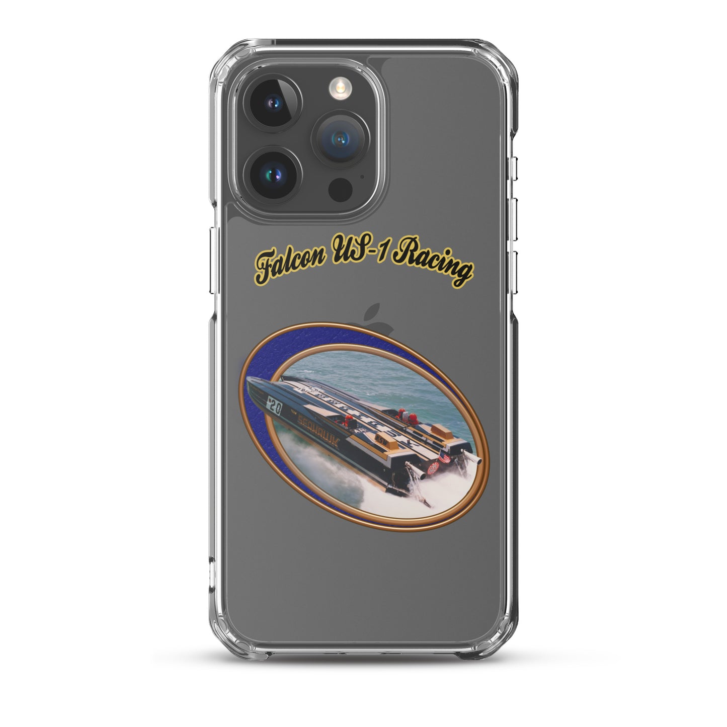 Clear Case for iPhone® - Race Boat with Falcon US-1 Racing