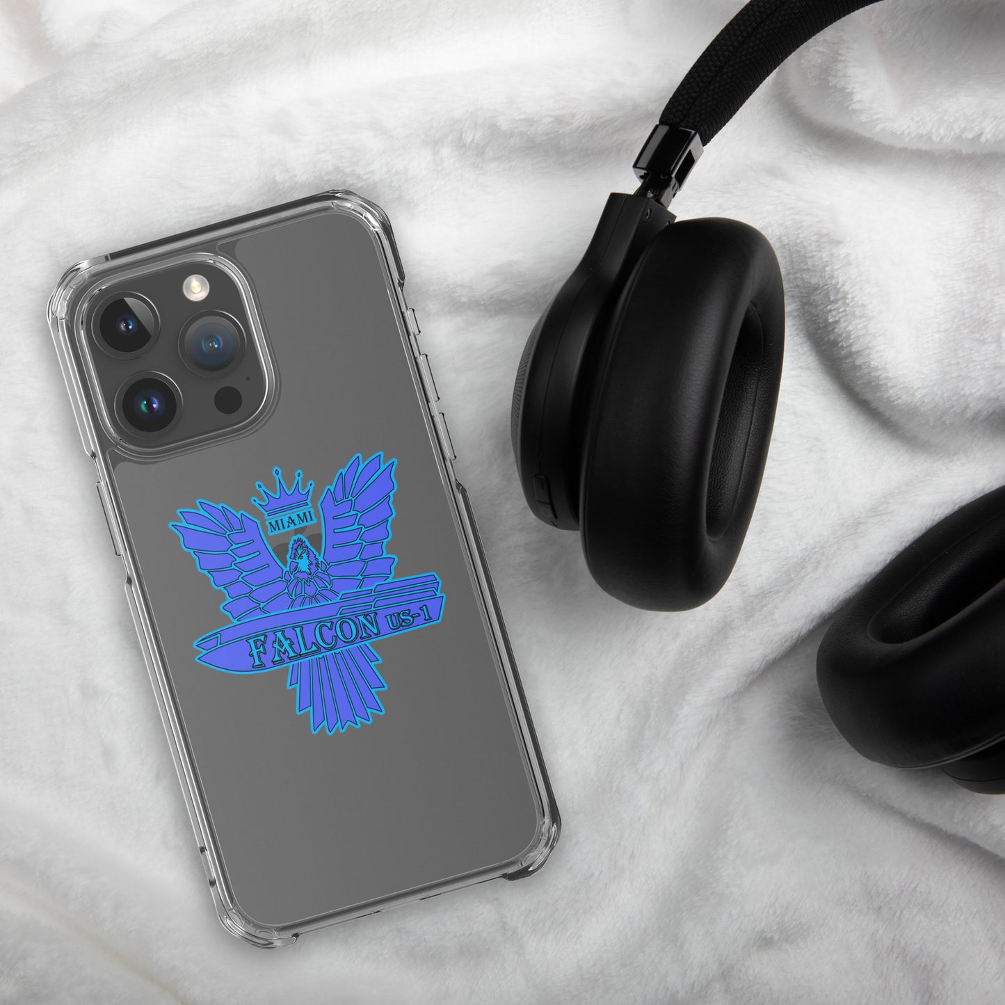 Clear Case for iPhone® - Falcon Blue Logo