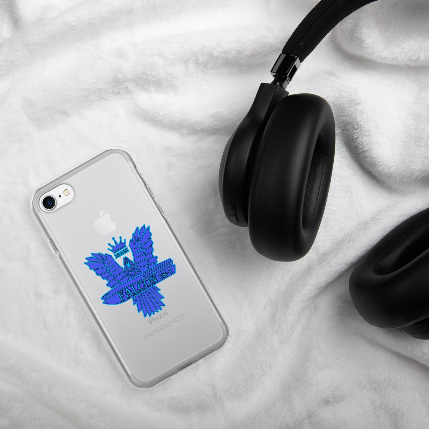 Clear Case for iPhone® - Falcon Blue Logo