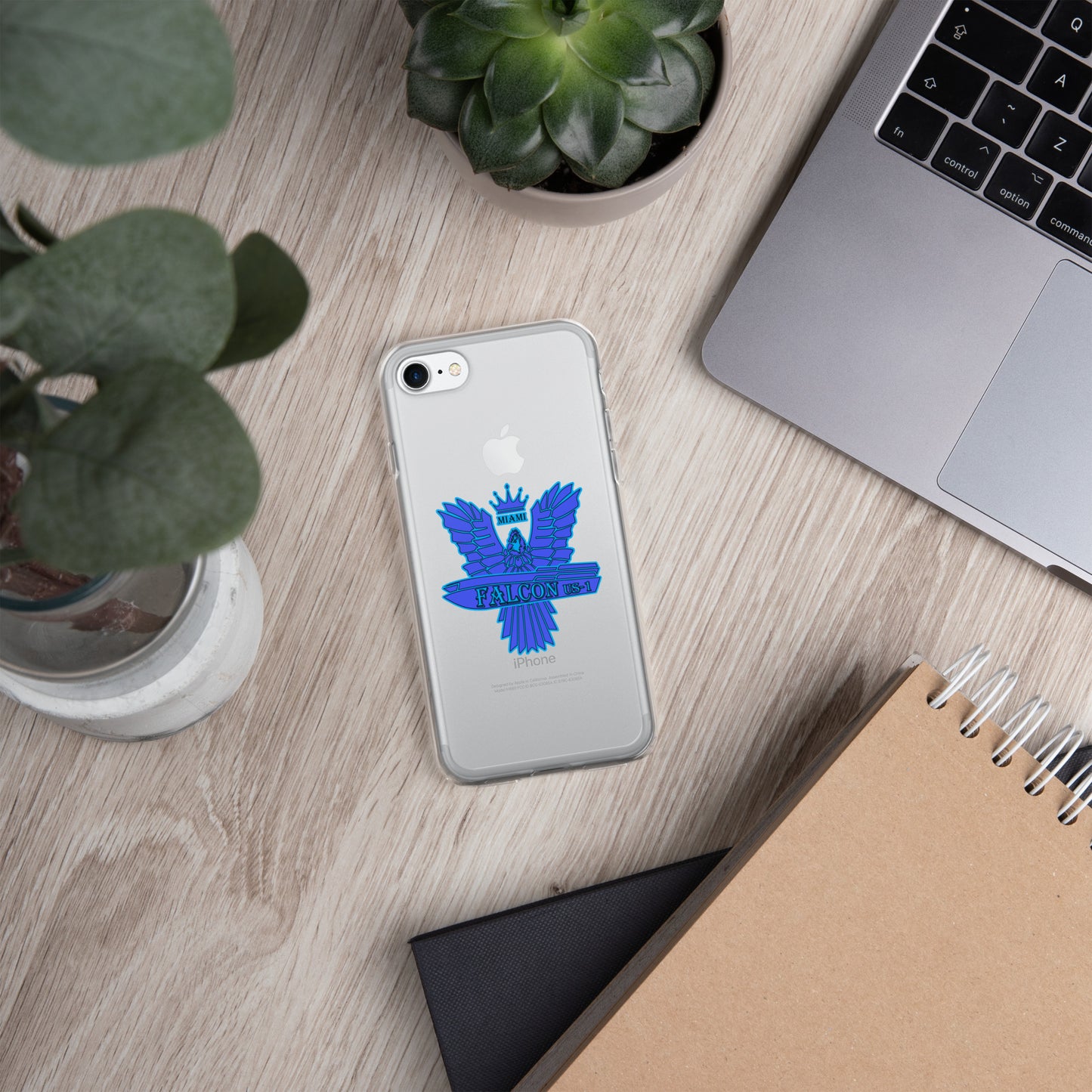Clear Case for iPhone® - Falcon Blue Logo