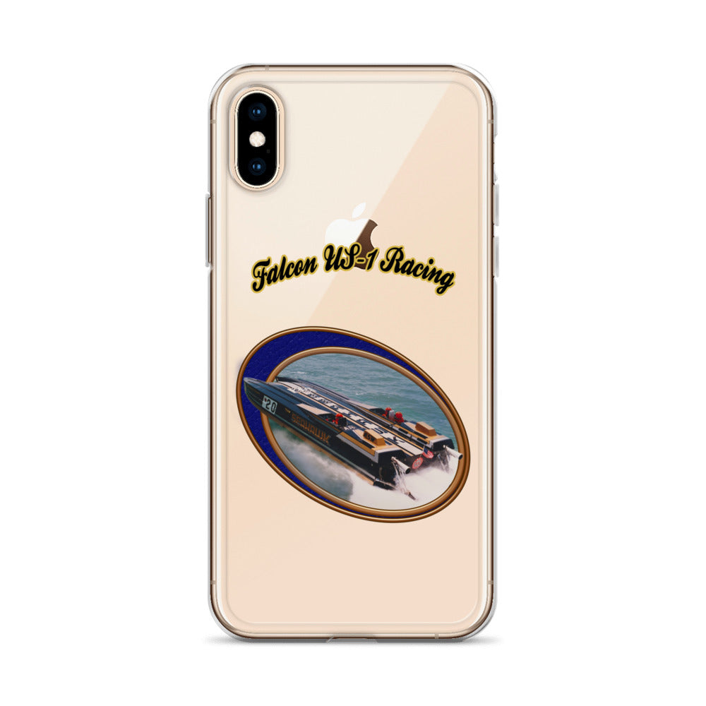 Clear Case for iPhone® - Race Boat with Falcon US-1 Racing