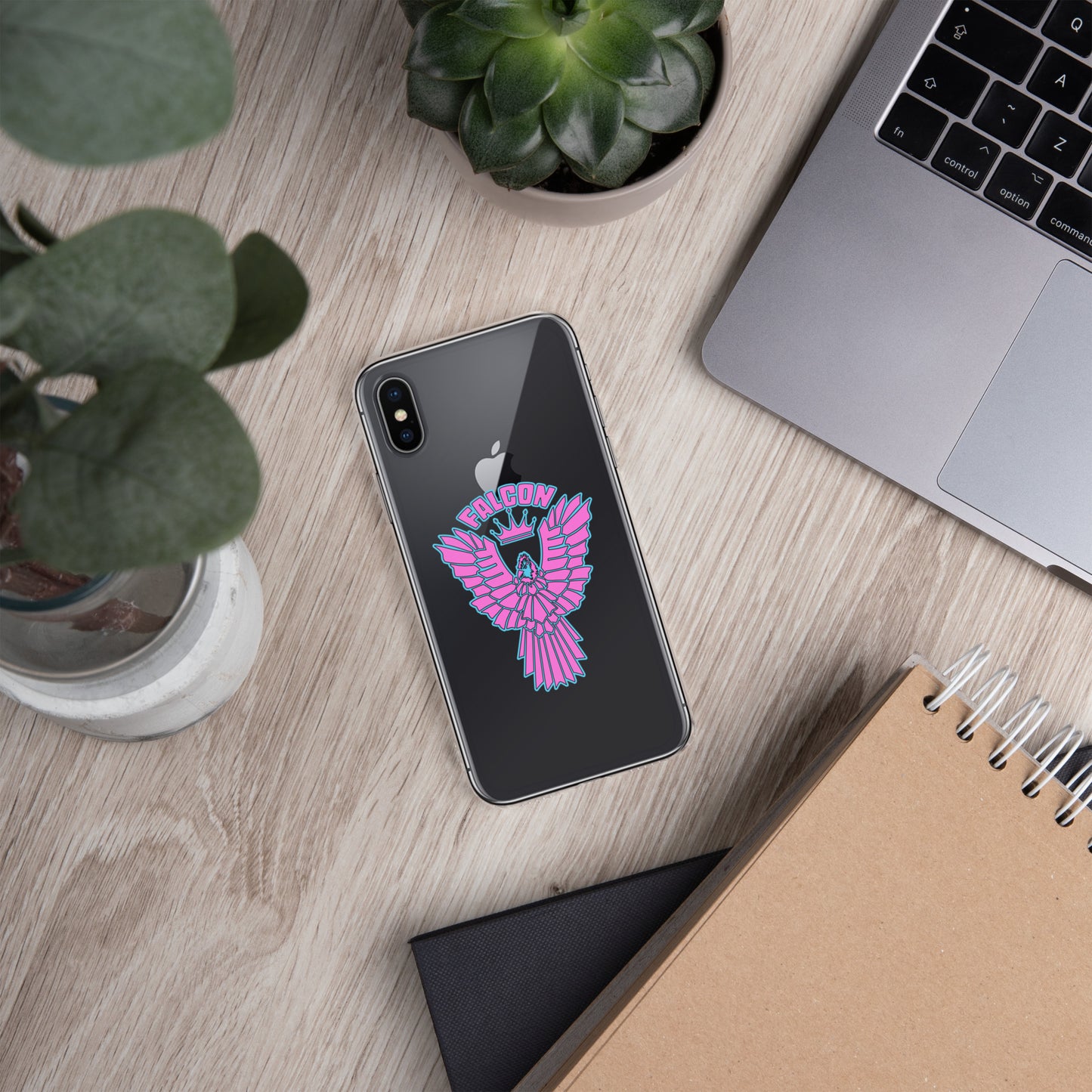 Clear Case for iPhone® - Falcon Retro Pink