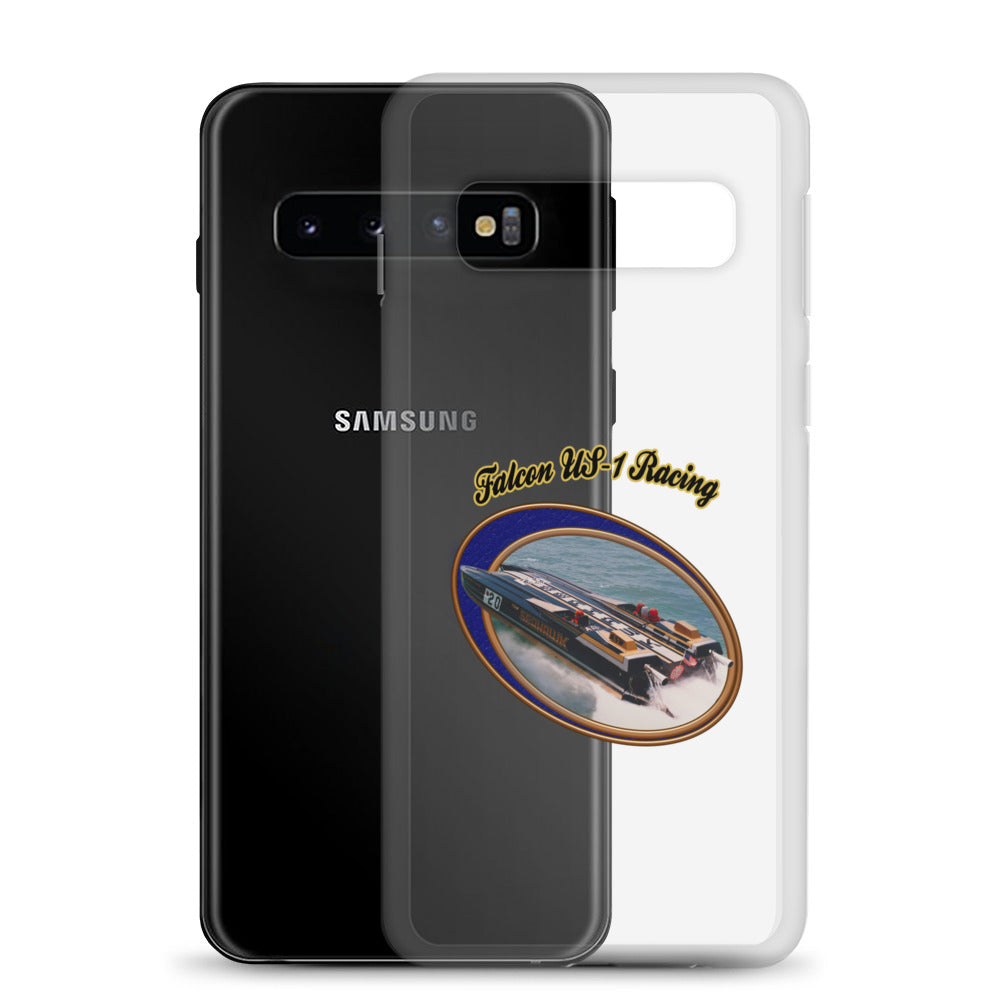 Clear Case for Samsung®- Race Boat with Falcon US-1 Racing