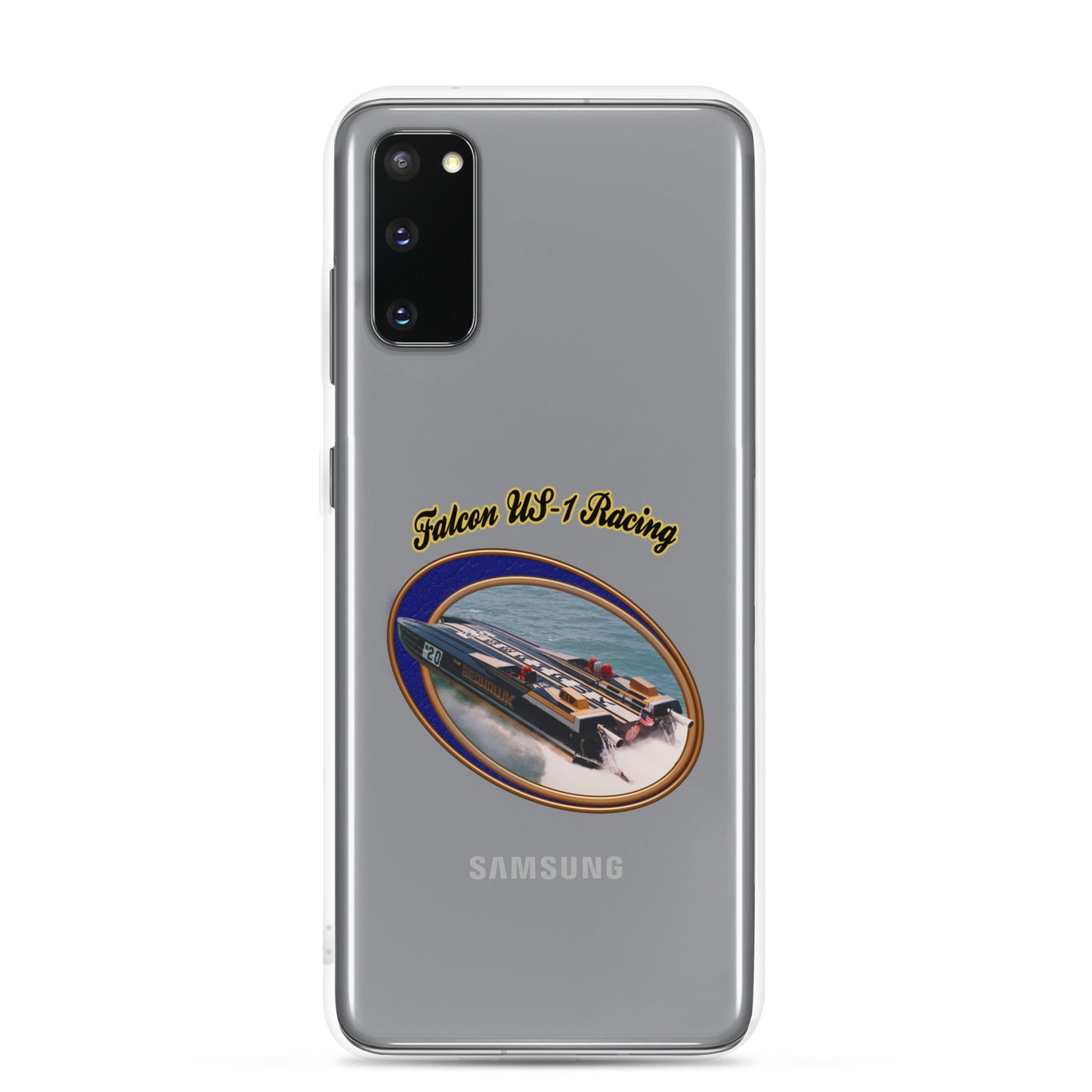 Clear Case for Samsung®- Race Boat with Falcon US-1 Racing