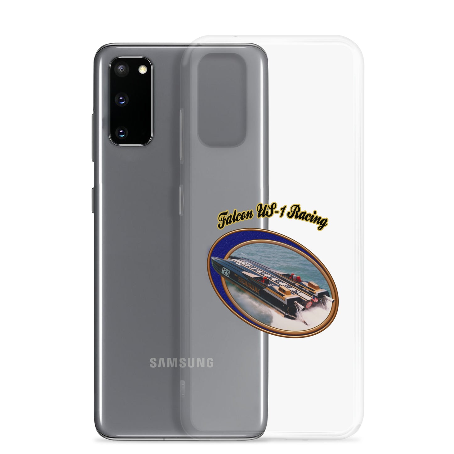 Clear Case for Samsung®- Race Boat with Falcon US-1 Racing