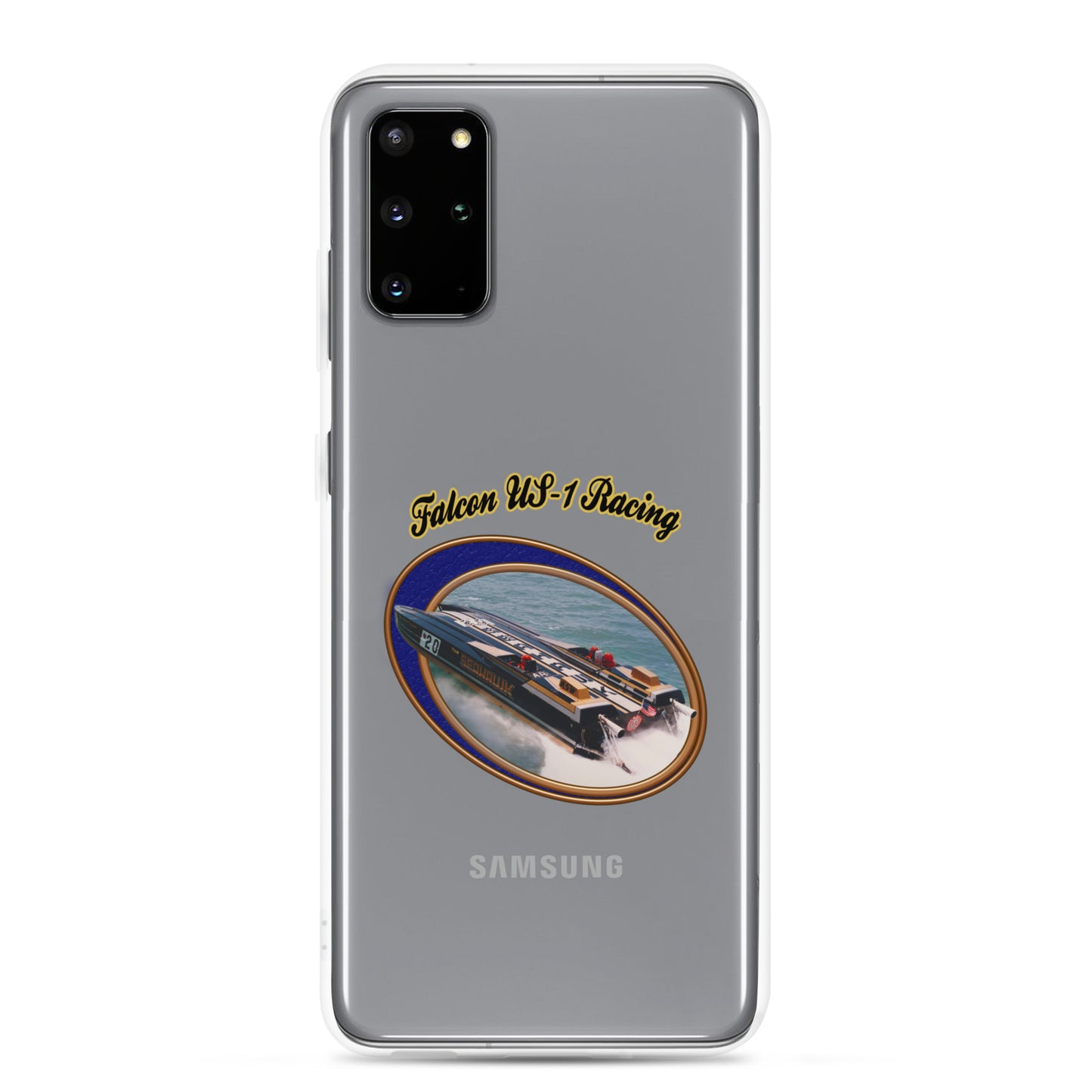 Clear Case for Samsung®- Race Boat with Falcon US-1 Racing