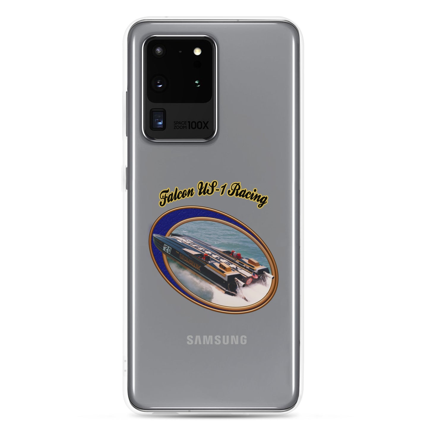 Clear Case for Samsung®- Race Boat with Falcon US-1 Racing