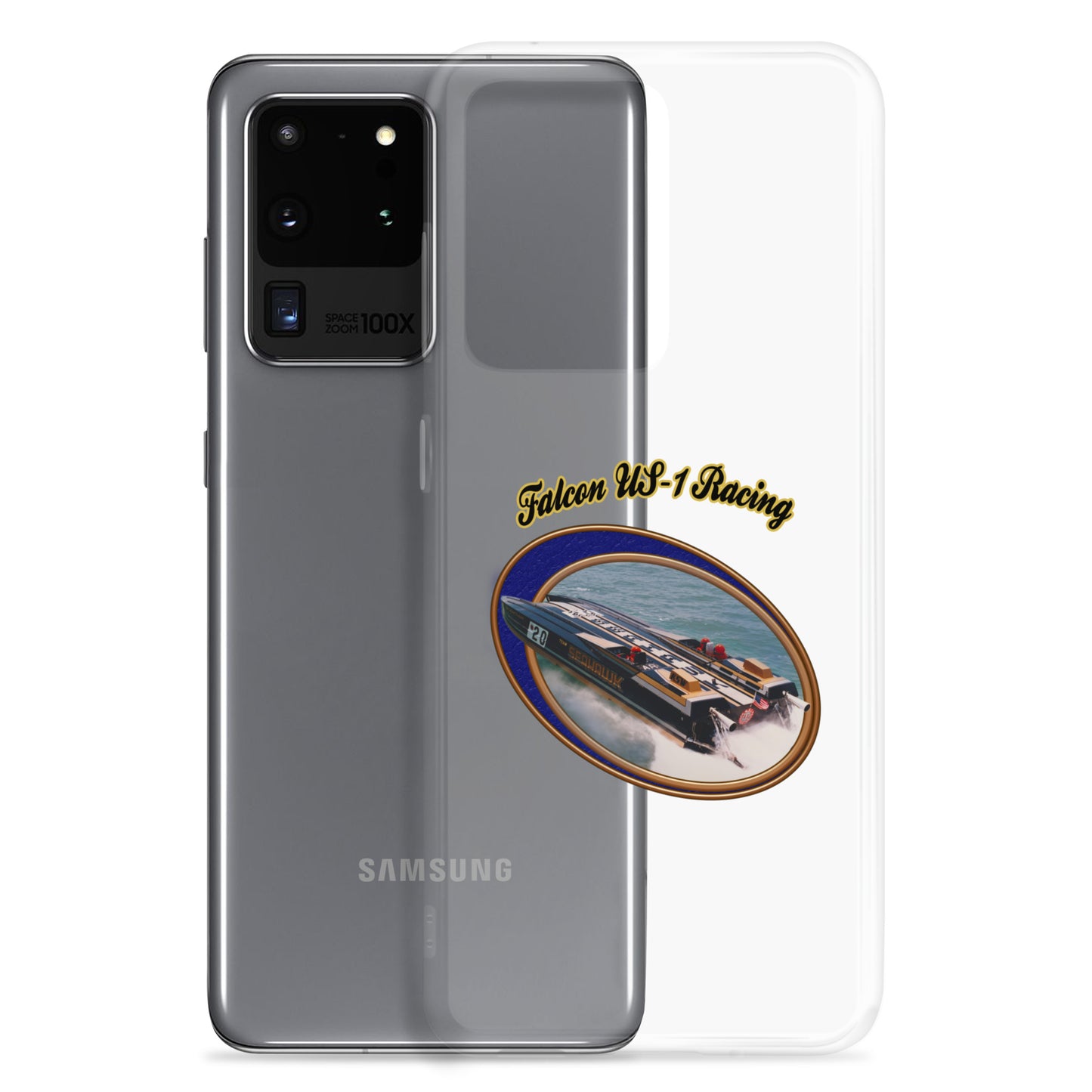 Clear Case for Samsung®- Race Boat with Falcon US-1 Racing