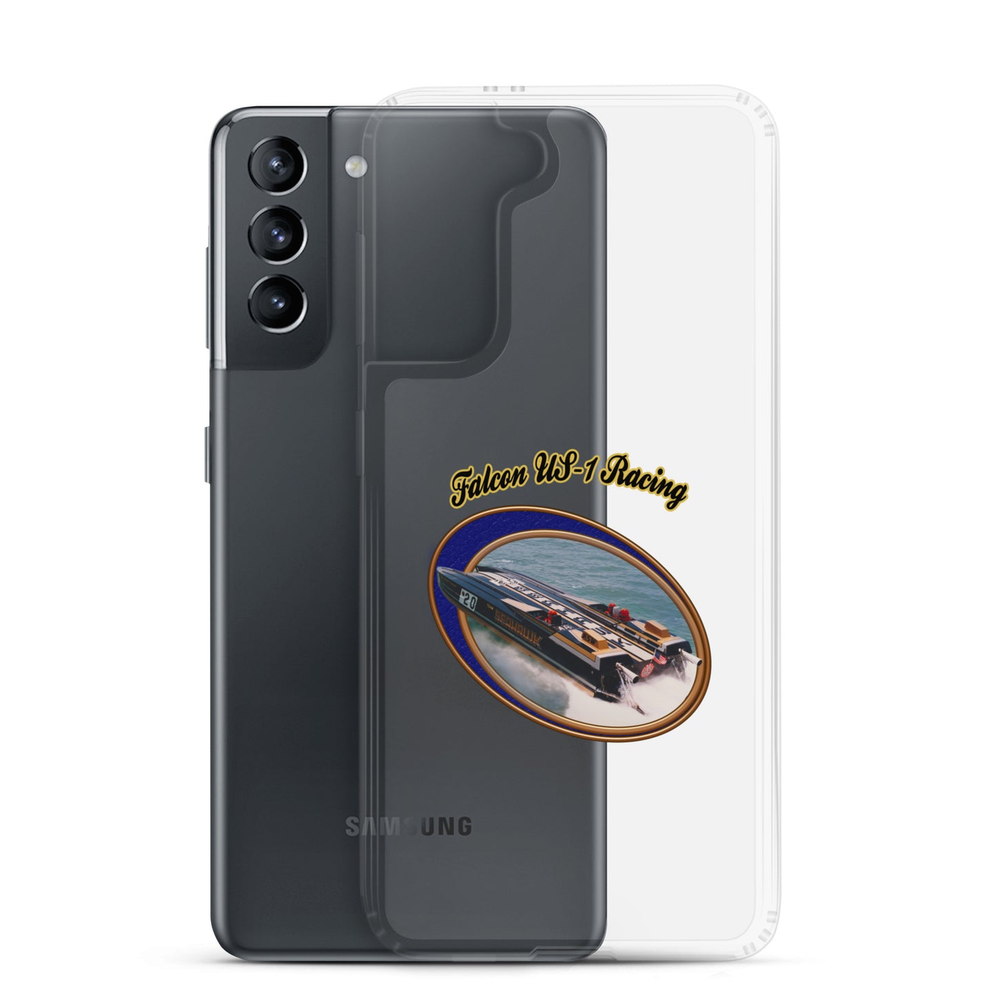 Clear Case for Samsung®- Race Boat with Falcon US-1 Racing