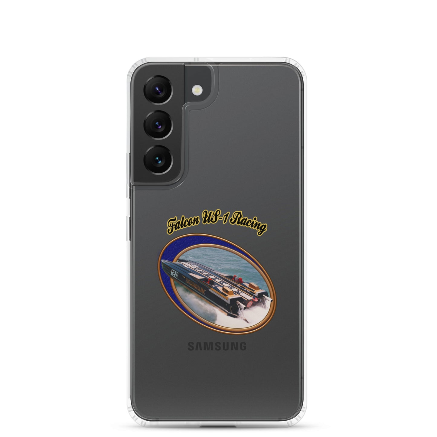 Clear Case for Samsung®- Race Boat with Falcon US-1 Racing