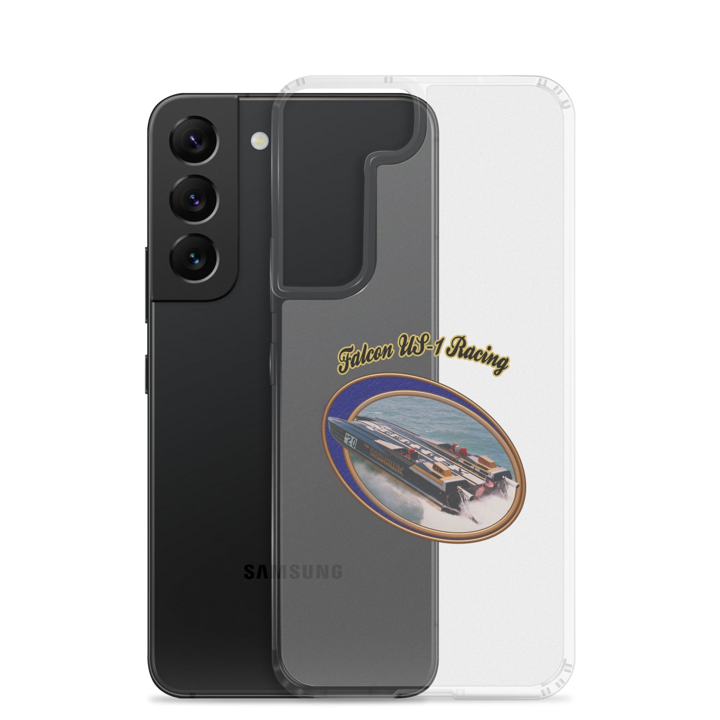 Clear Case for Samsung®- Race Boat with Falcon US-1 Racing