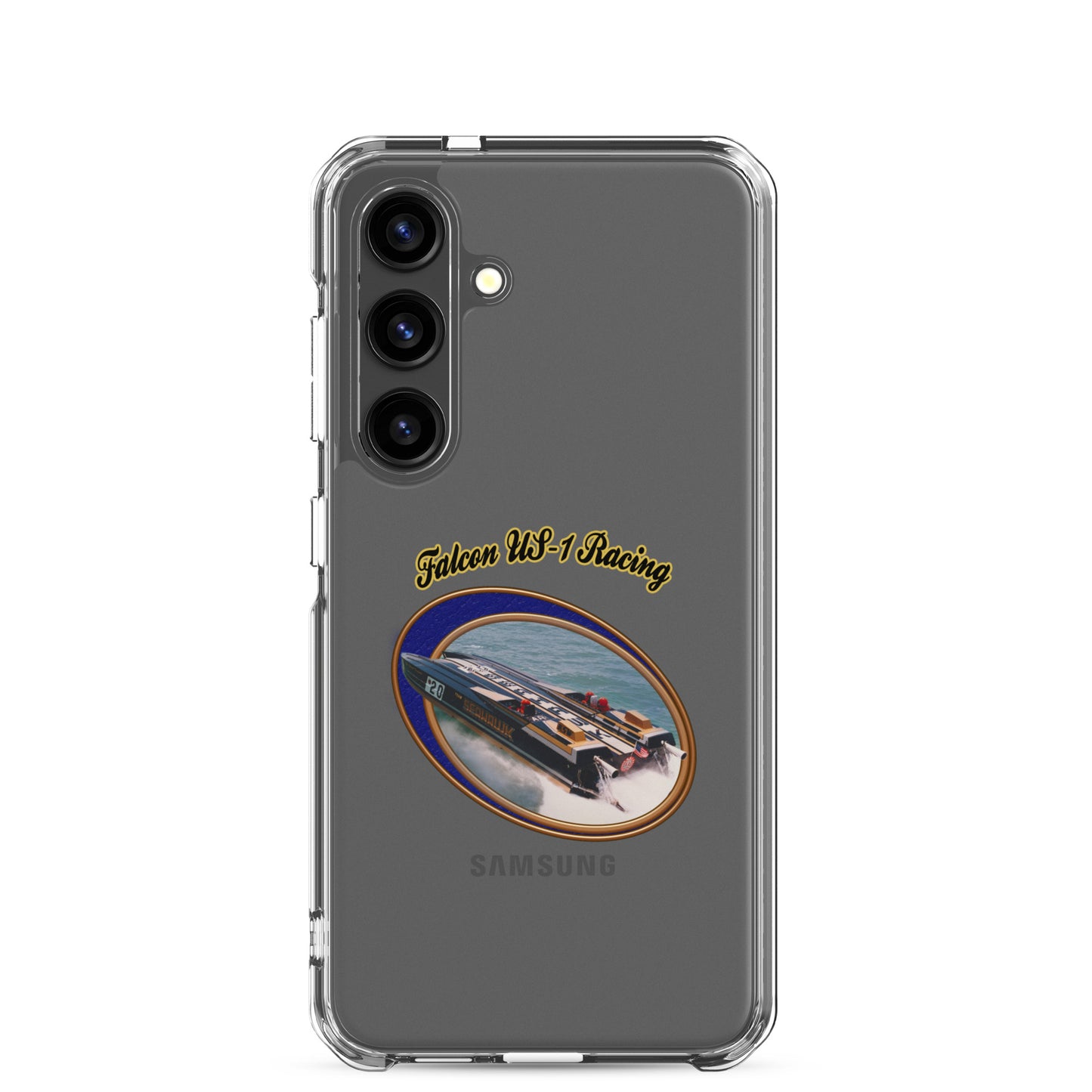 Clear Case for Samsung®- Race Boat with Falcon US-1 Racing