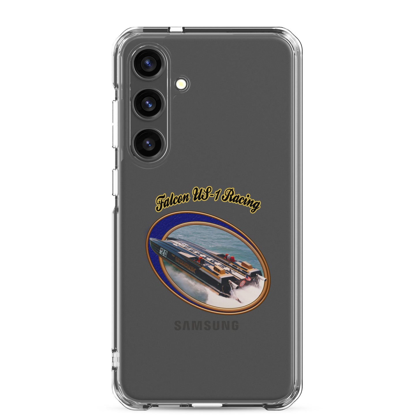 Clear Case for Samsung®- Race Boat with Falcon US-1 Racing