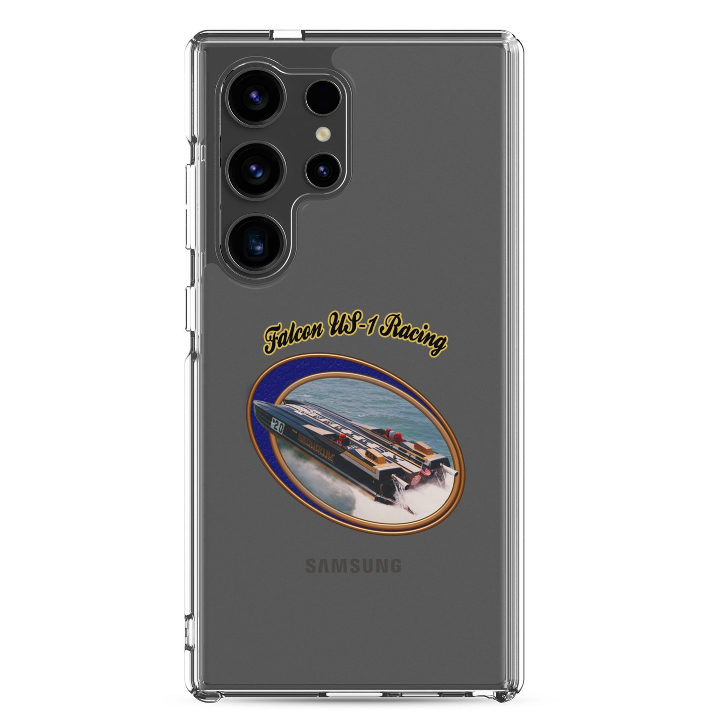 Clear Case for Samsung®- Race Boat with Falcon US-1 Racing