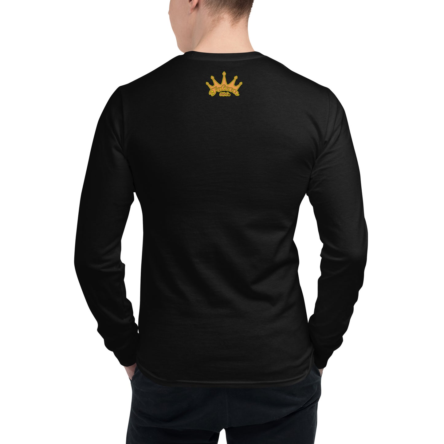 Men's Champion Long Sleeve Shirt - Falcon Gold Logo