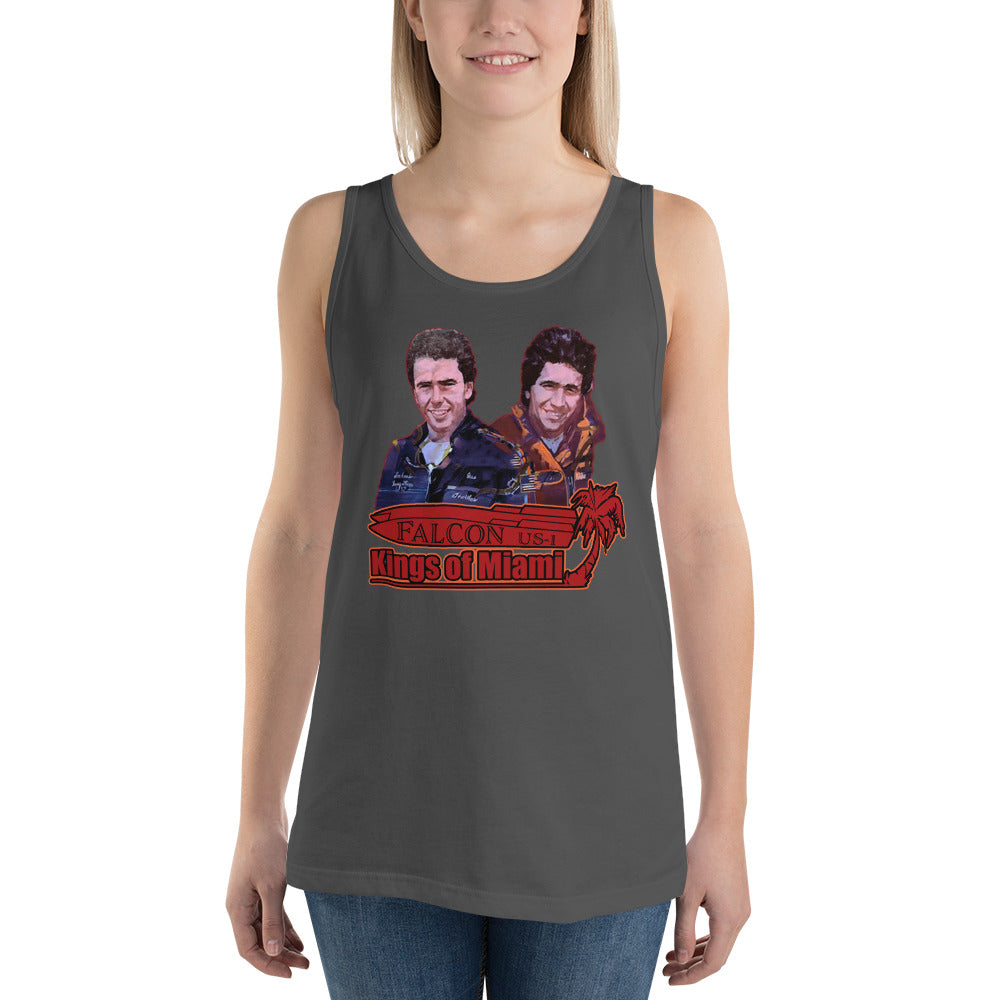 Tank Top- Willy and Tavy Falcon with boat -Kings of Miami
