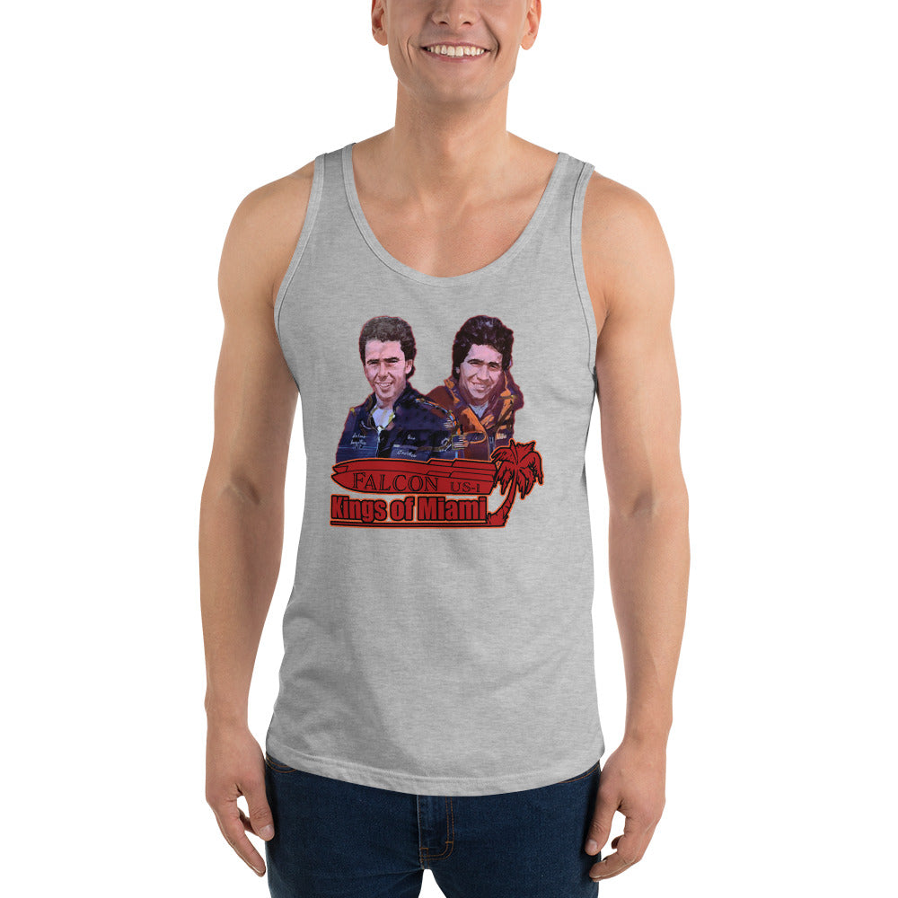 Tank Top- Willy and Tavy Falcon with boat -Kings of Miami