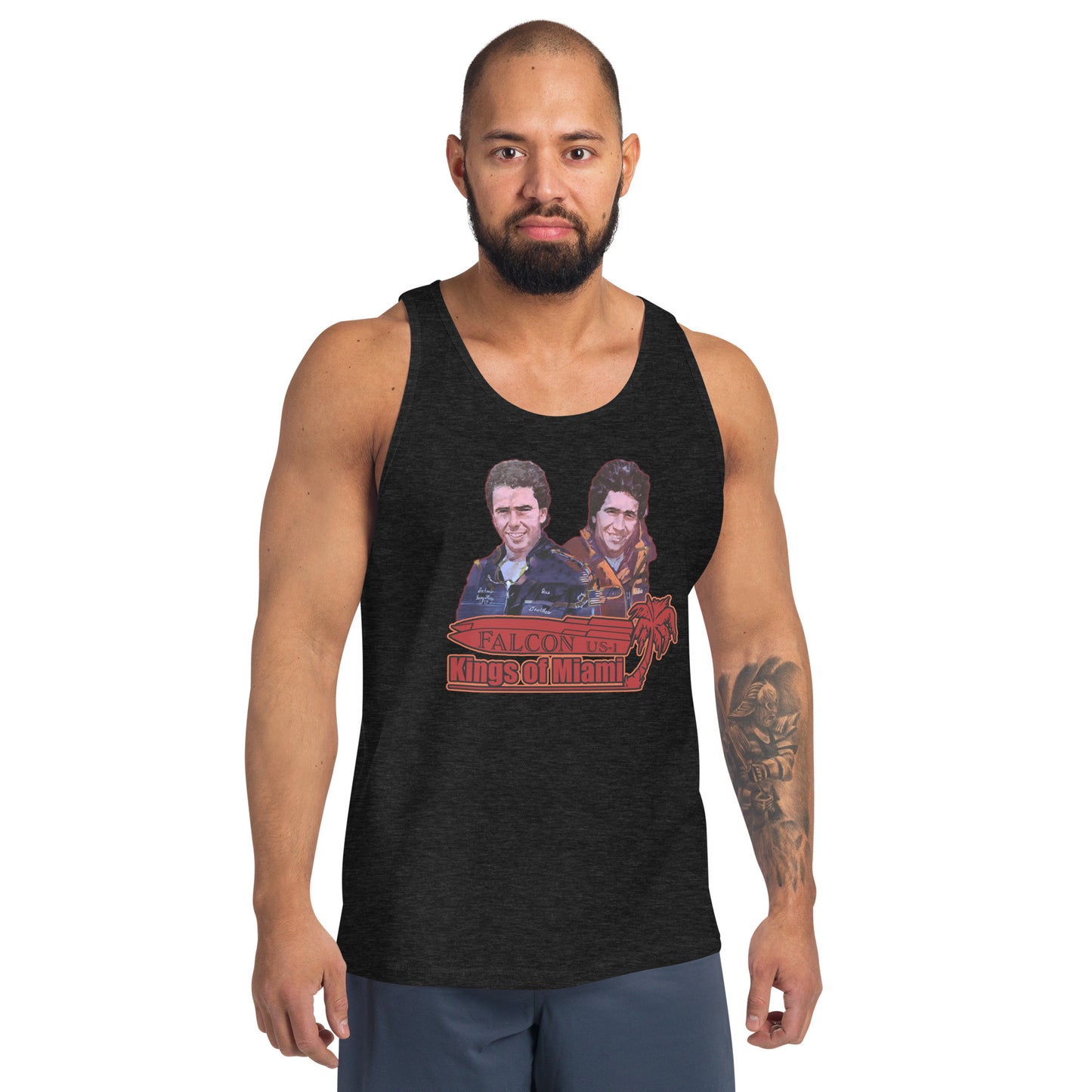 Tank Top- Willy and Tavy Falcon with boat -Kings of Miami