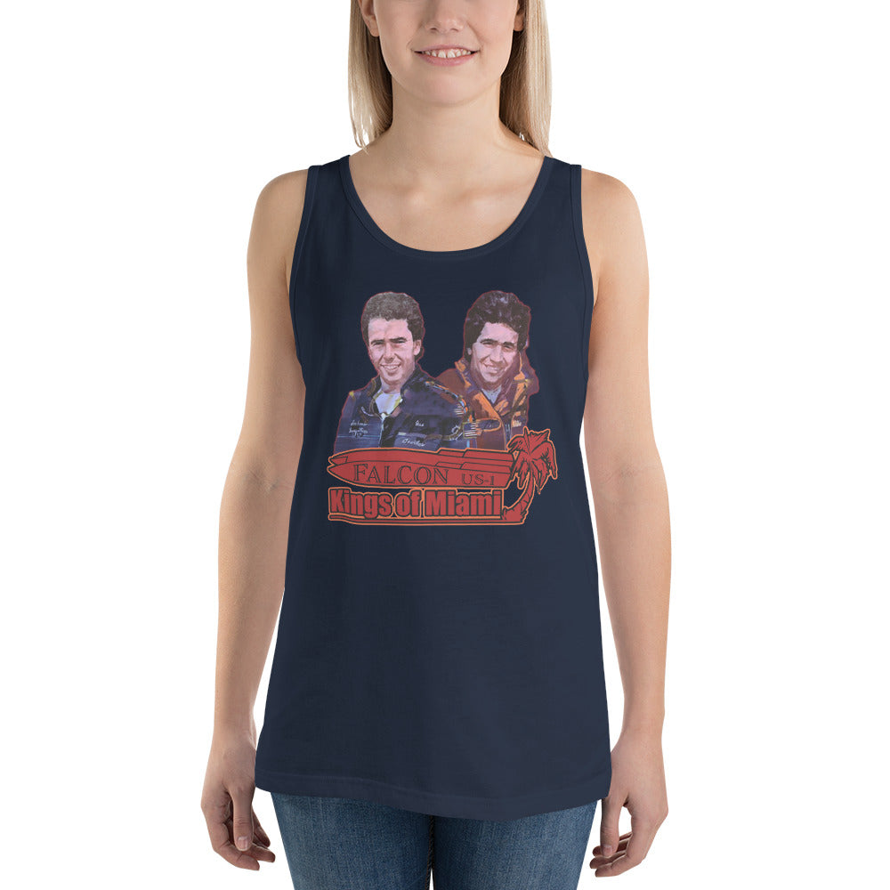 Tank Top- Willy and Tavy Falcon with boat -Kings of Miami