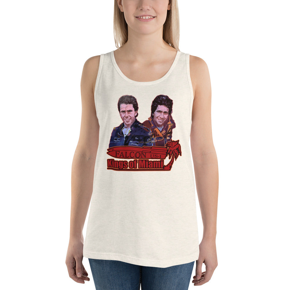 Tank Top- Willy and Tavy Falcon with boat -Kings of Miami