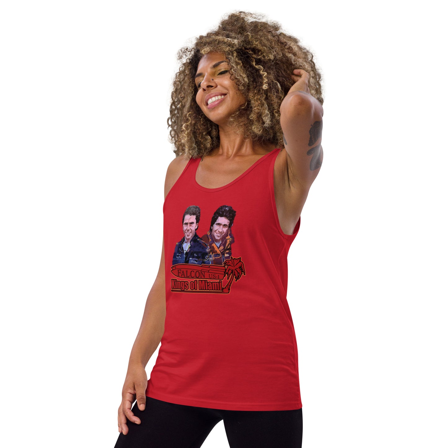 Tank Top- Willy and Tavy Falcon with boat -Kings of Miami