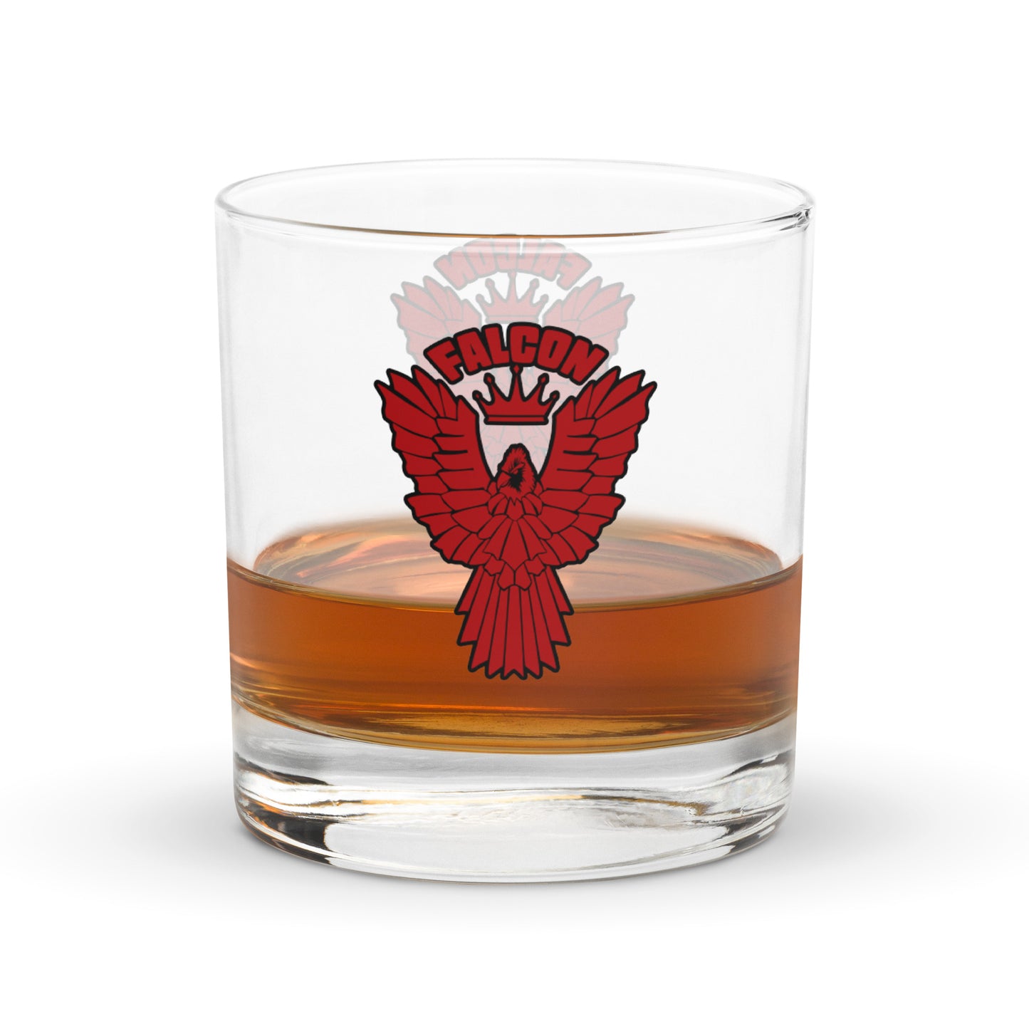Rocks glass - Falcon Red Logo