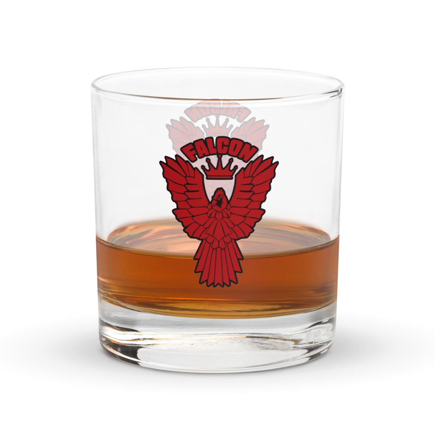 Rocks glass - Falcon Red Logo
