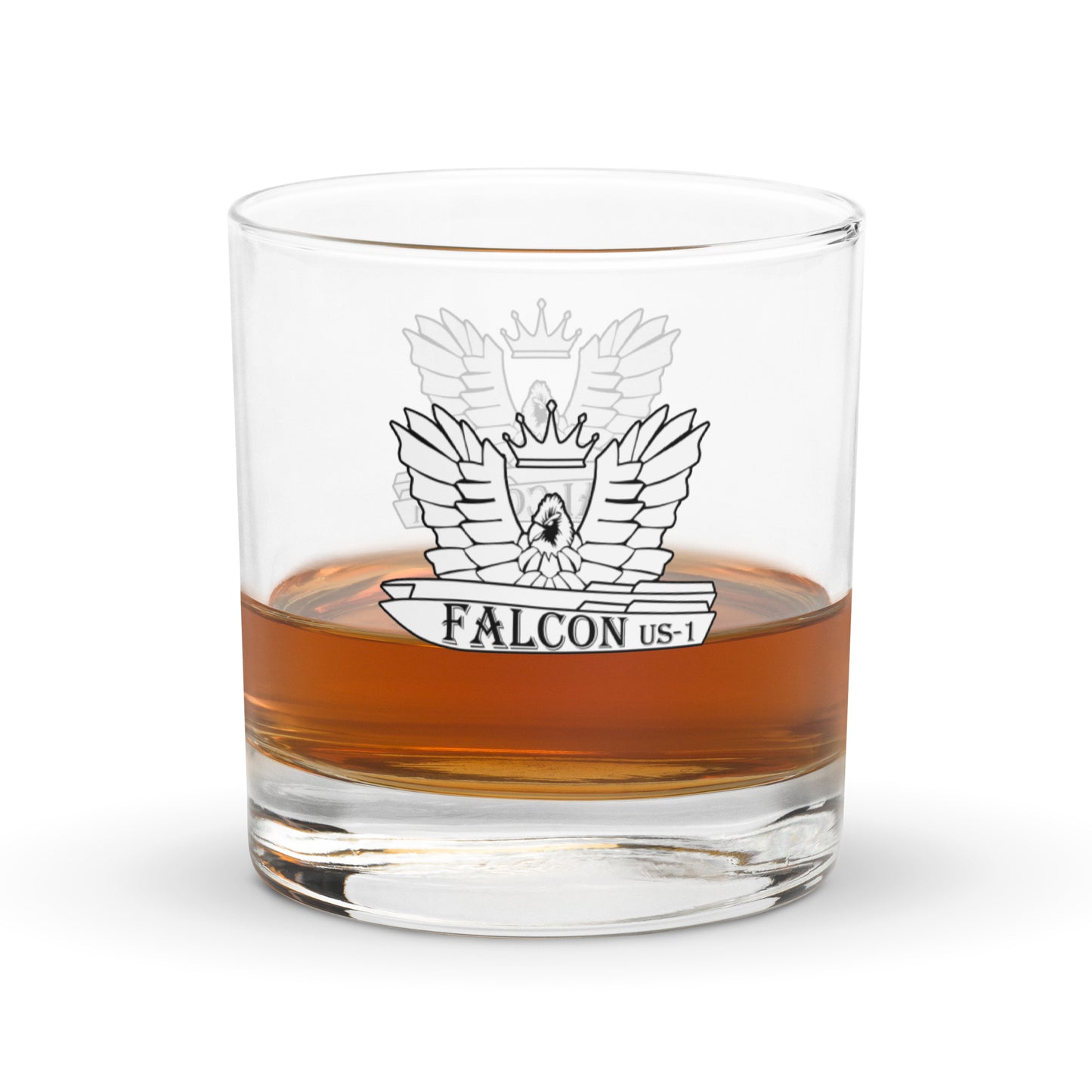 Rocks glass - Falcon US-1 White Logo
