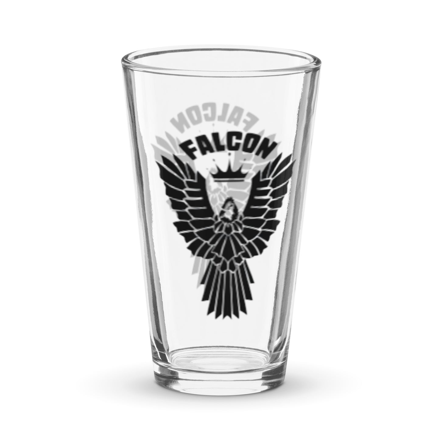 Falcon Logo Shaker pint glass - black