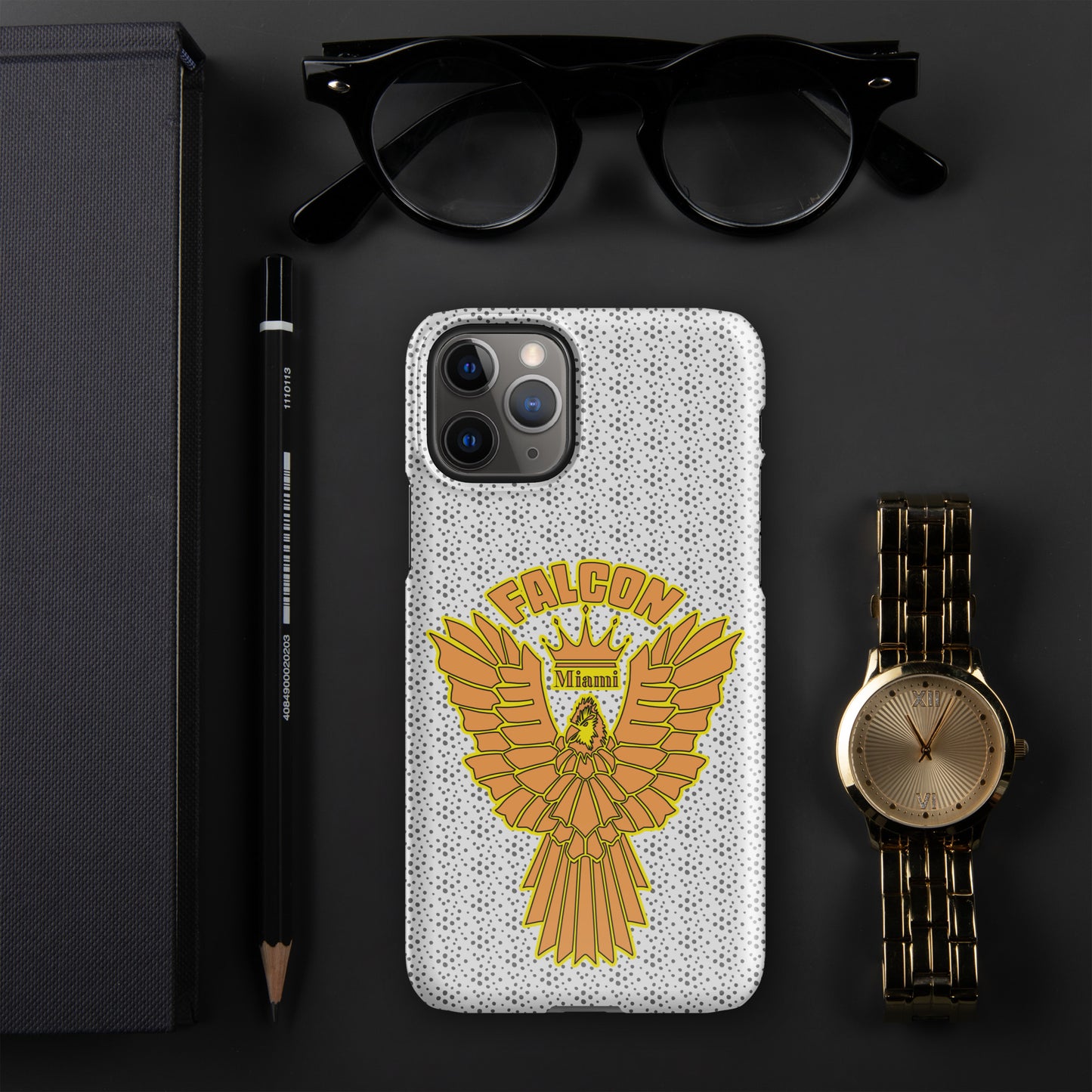 Snap case for iPhone® - Gold Dust Falcon US-1 Logo
