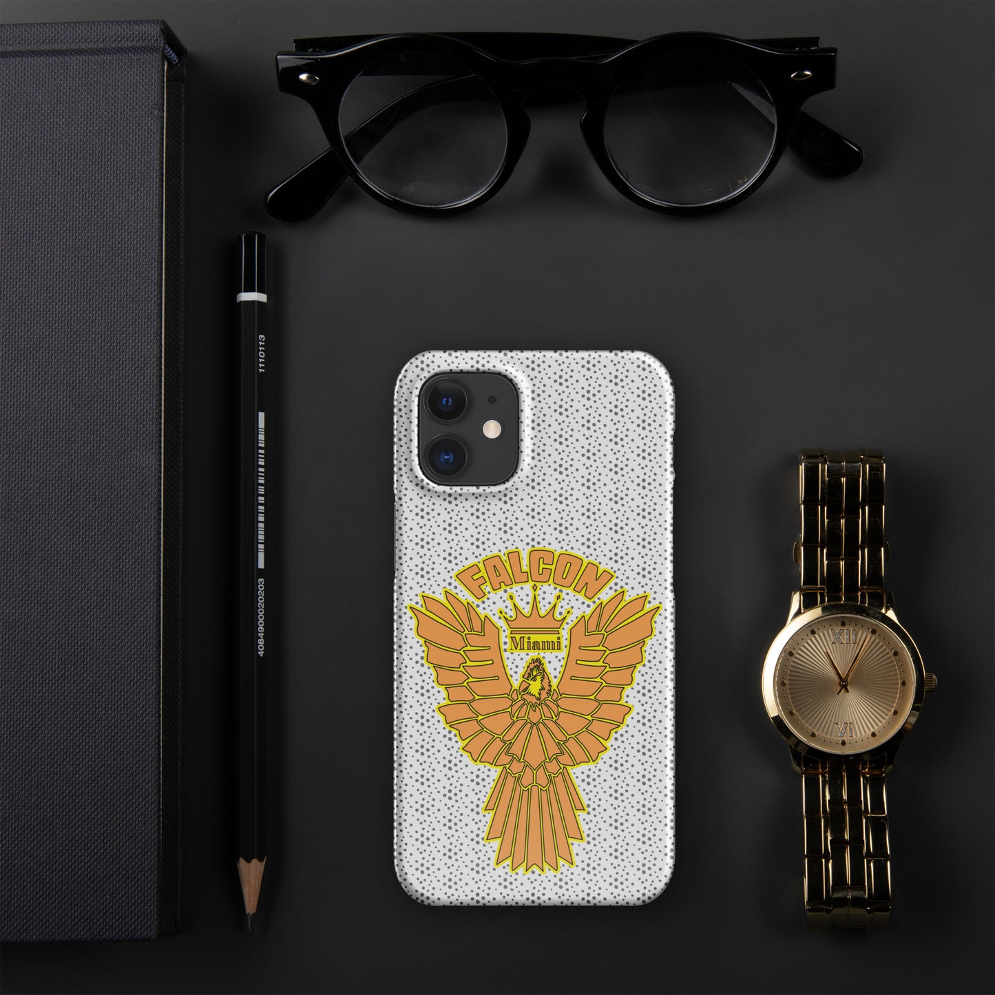 Snap case for iPhone® - Gold Dust Falcon US-1 Logo