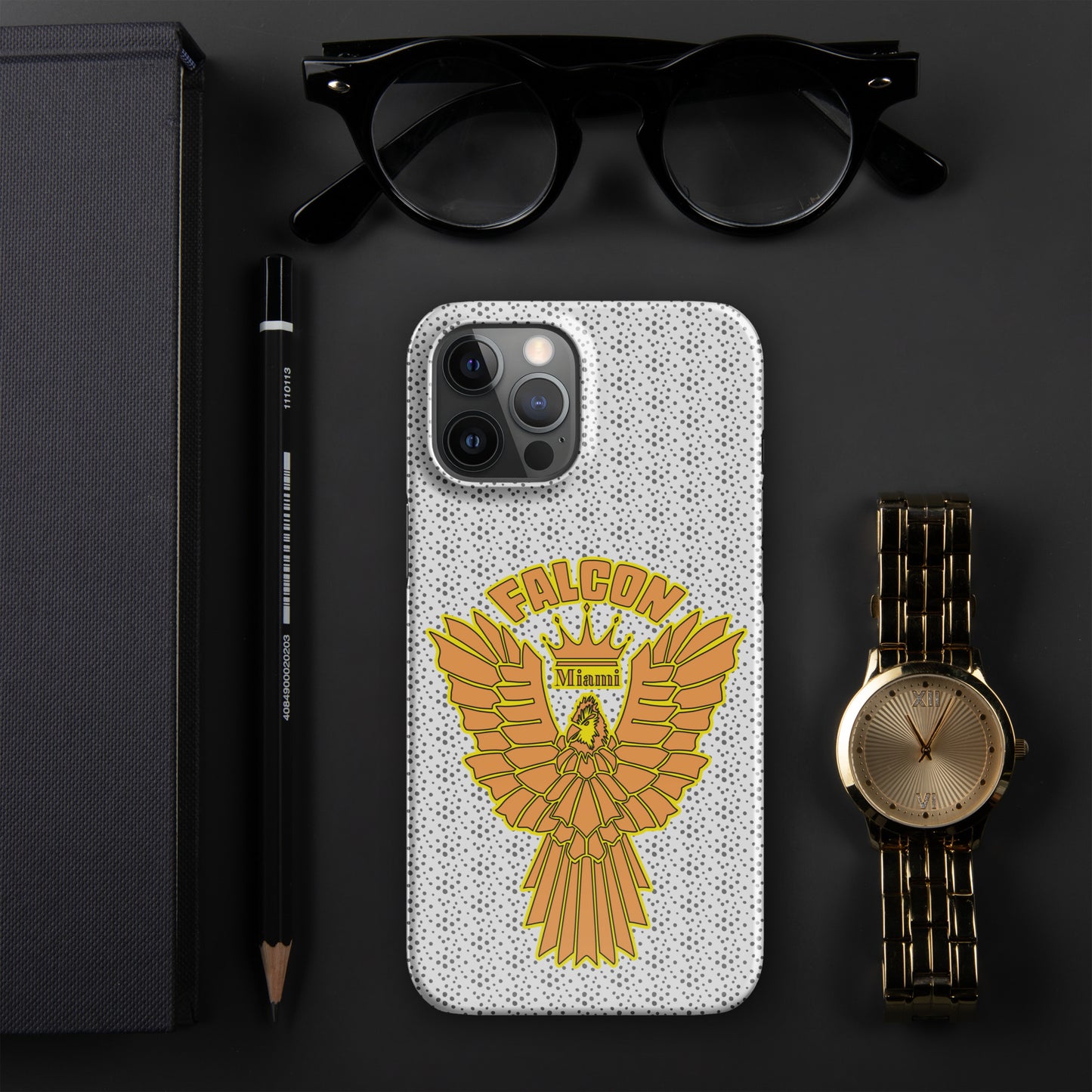 Snap case for iPhone® - Gold Dust Falcon US-1 Logo