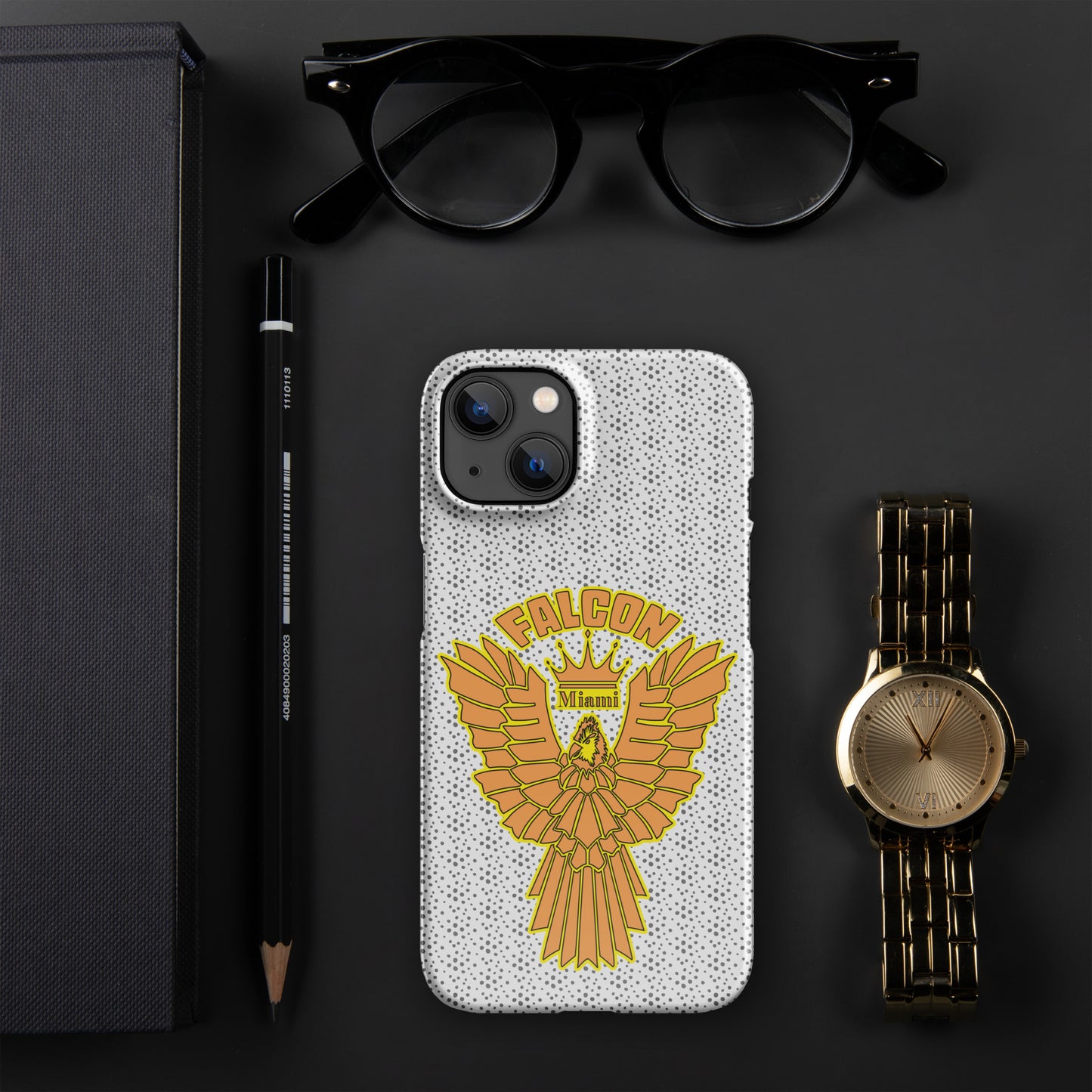 Snap case for iPhone® - Gold Dust Falcon US-1 Logo