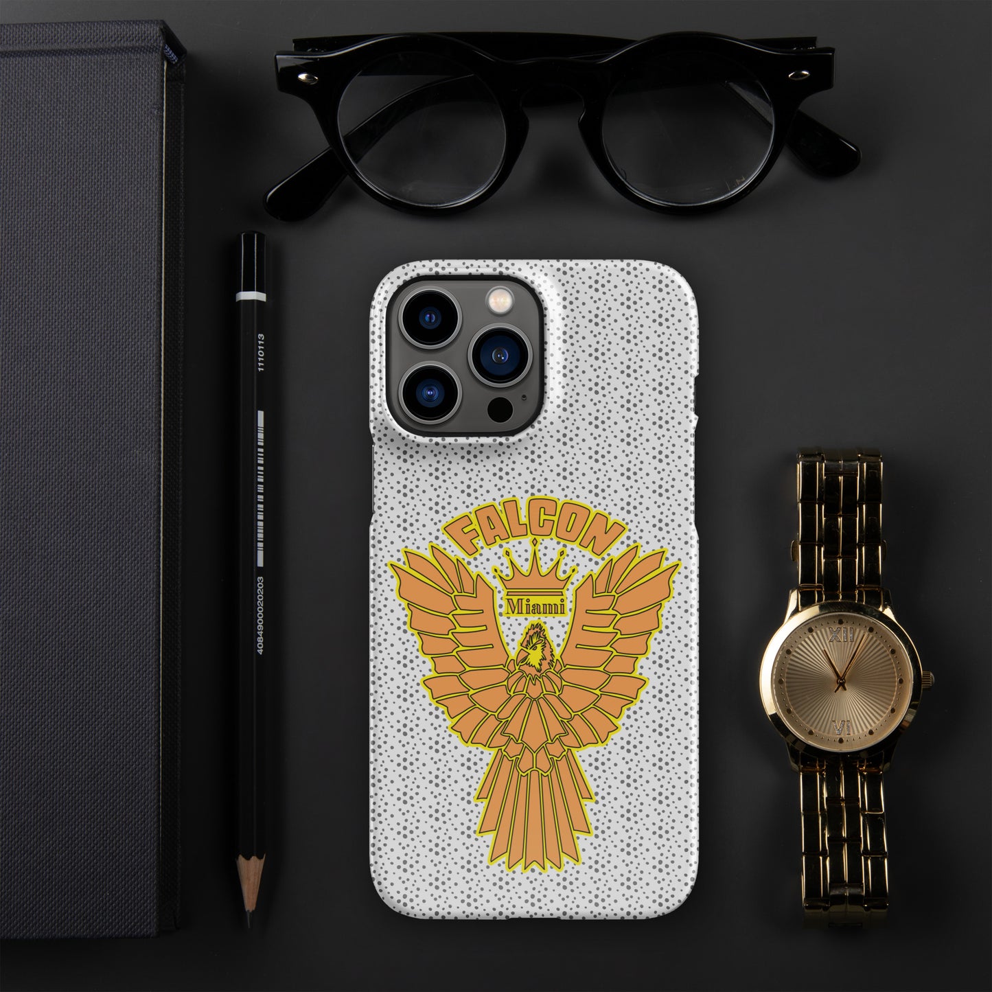 Snap case for iPhone® - Gold Dust Falcon US-1 Logo