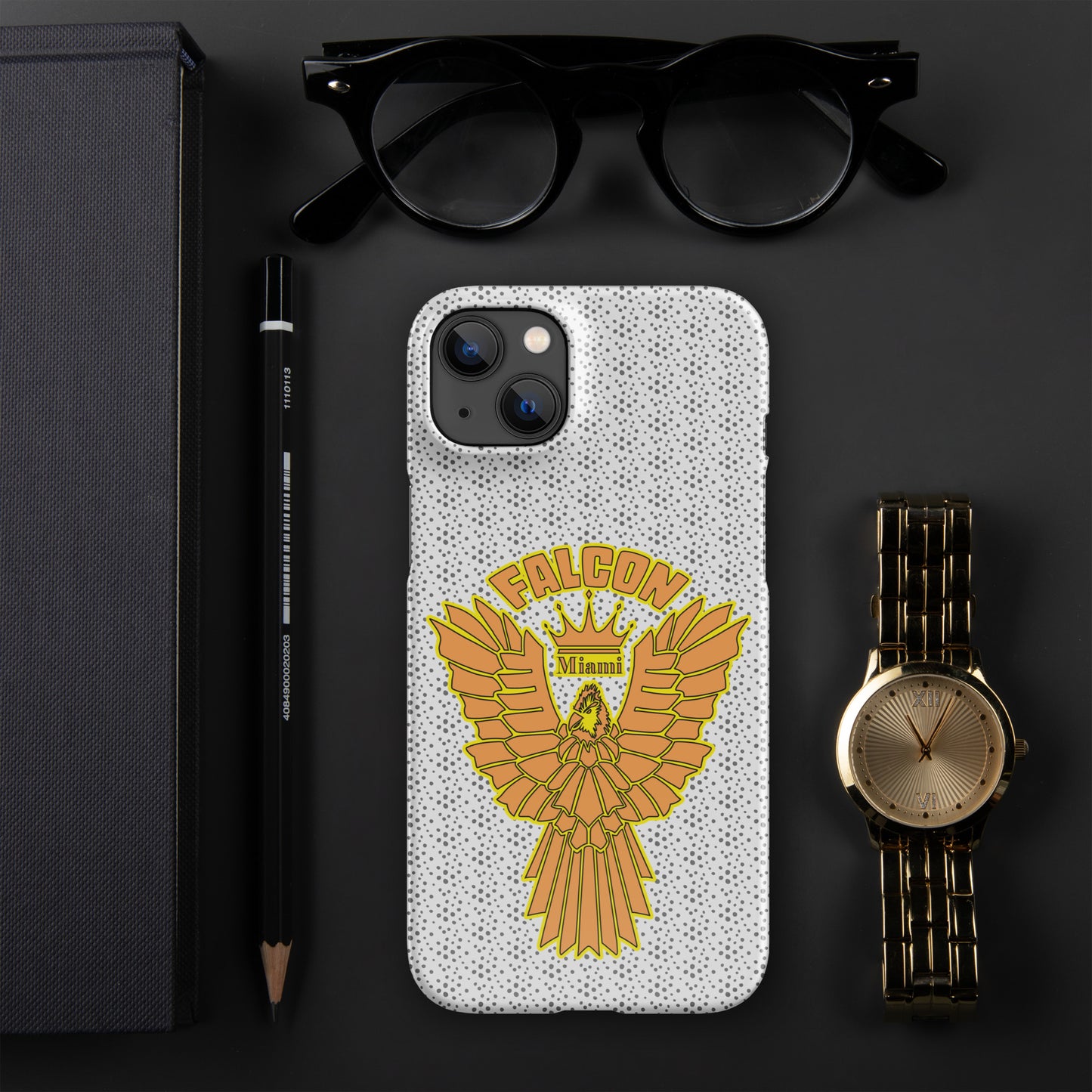 Snap case for iPhone® - Gold Dust Falcon US-1 Logo